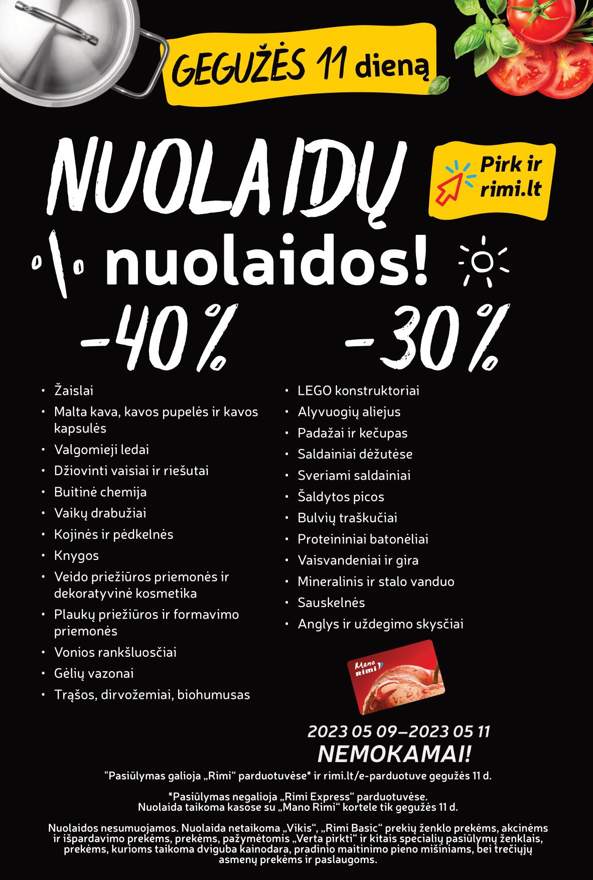 Naujausias RIMI kaininis katalogas 2023.05.09 - 2023.05.15
