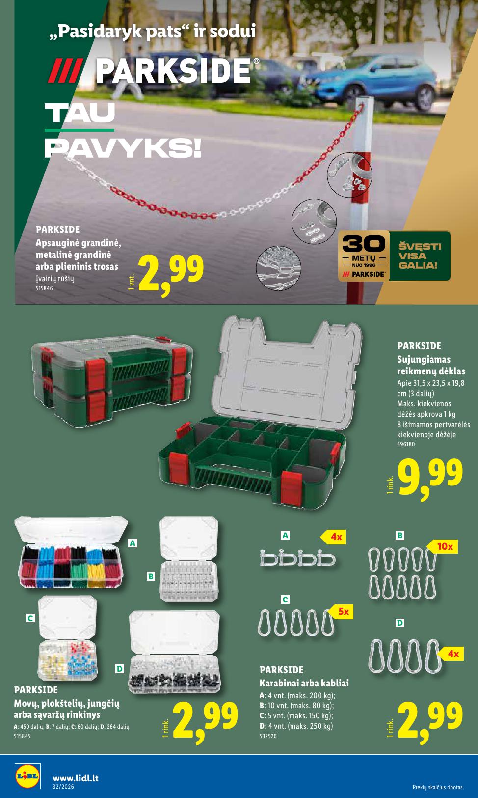 LIDL ne  maisto prekių leidinys 2026.08.03 - 2026.08.09