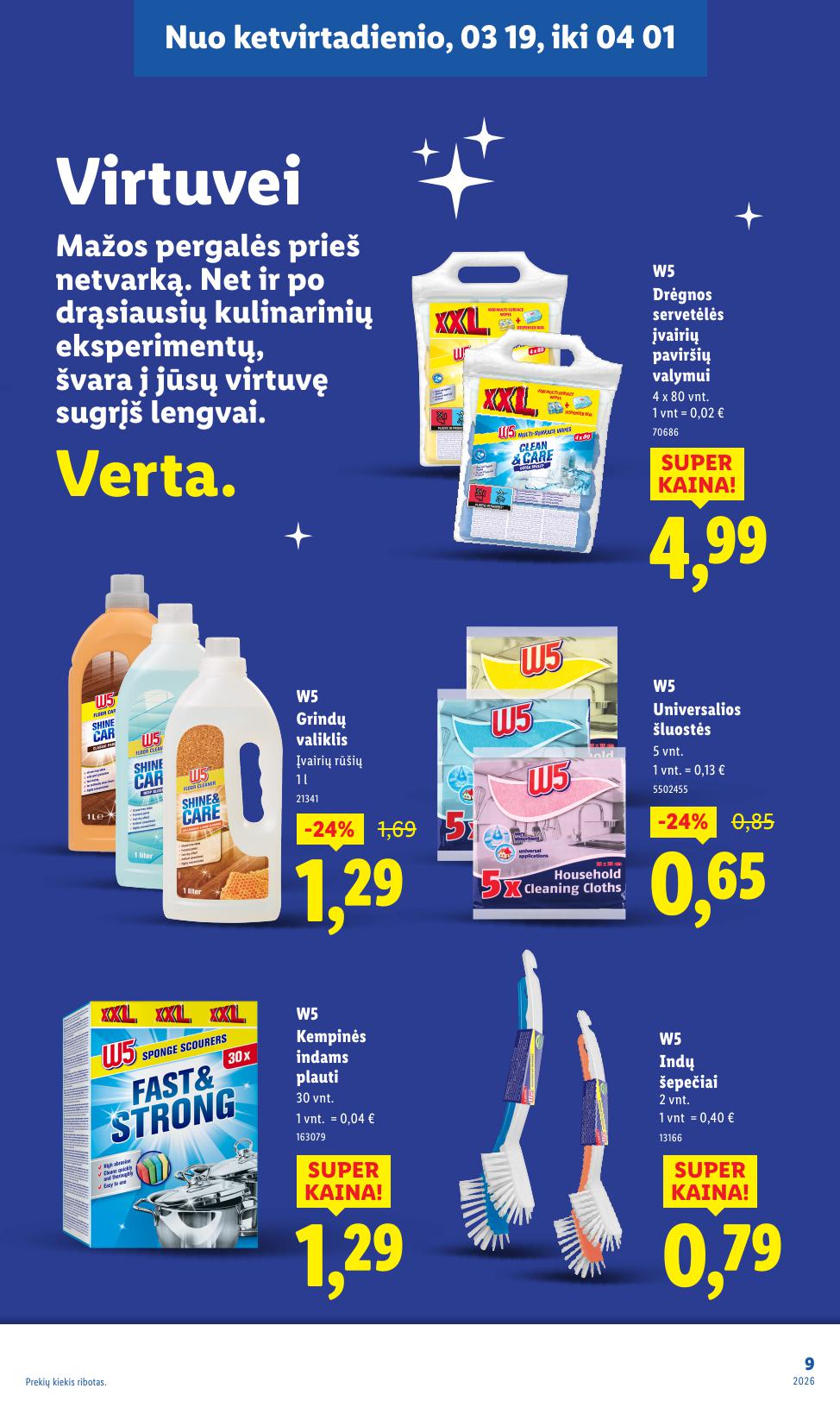 LIDL akcijų katalogas "Švaros festivalis"
