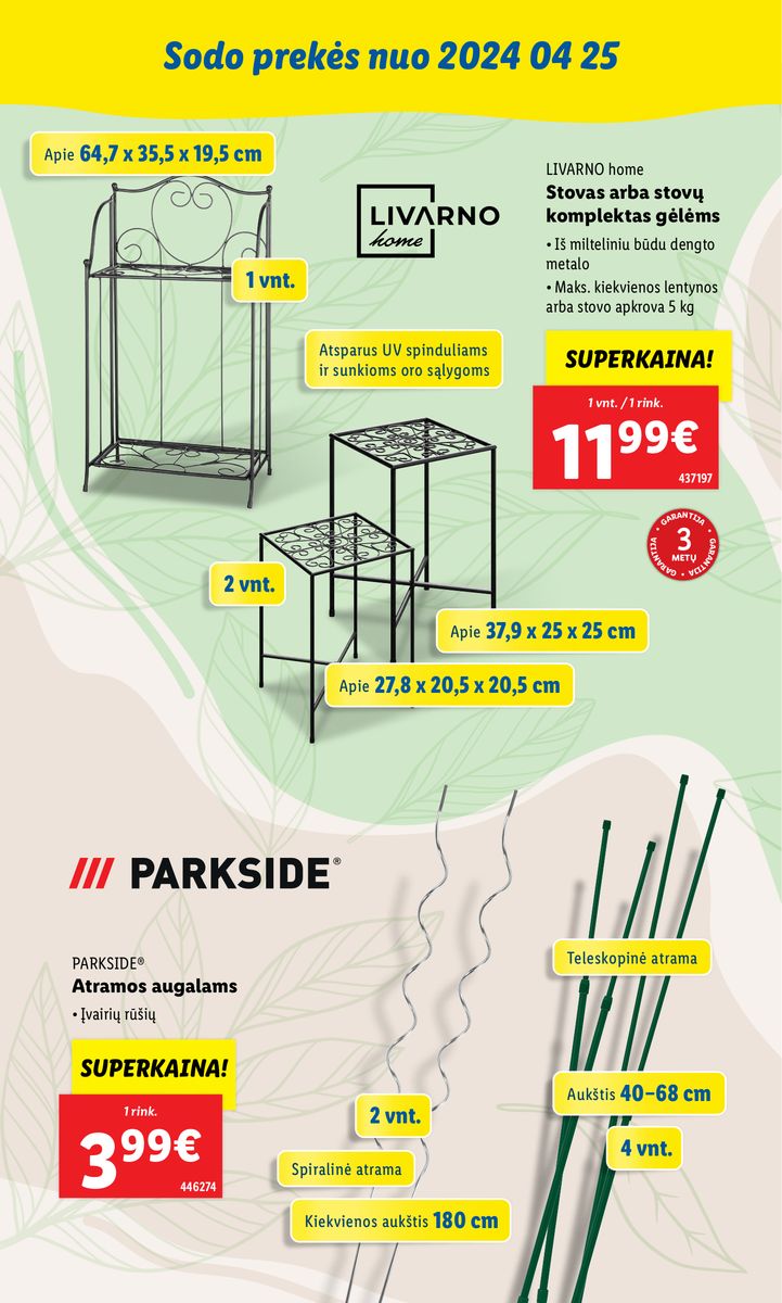 LIDL SODO PREKIŲ KATALOGAS "Visi į sodą"