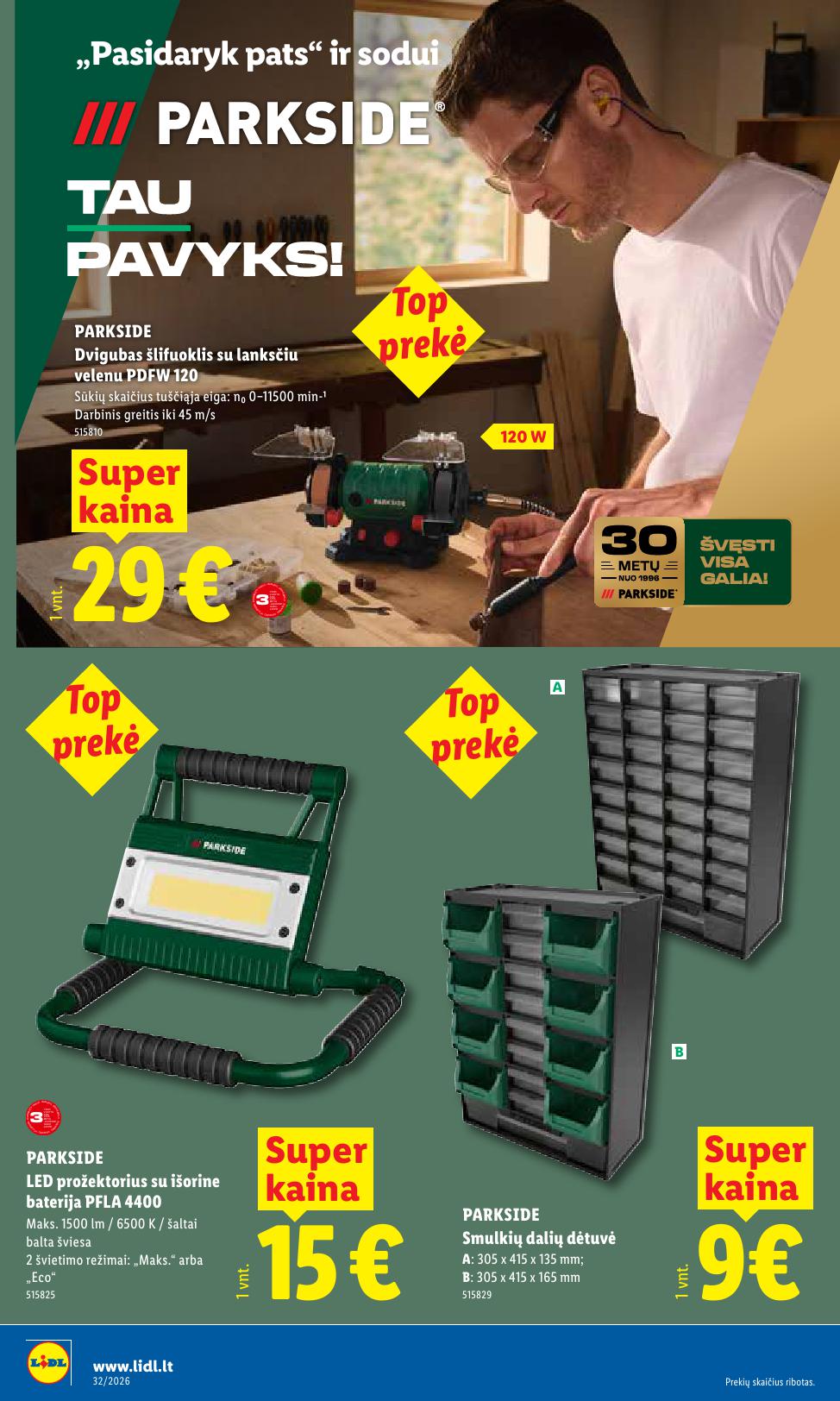 LIDL ne  maisto prekių leidinys 2026.08.03 - 2026.08.09
