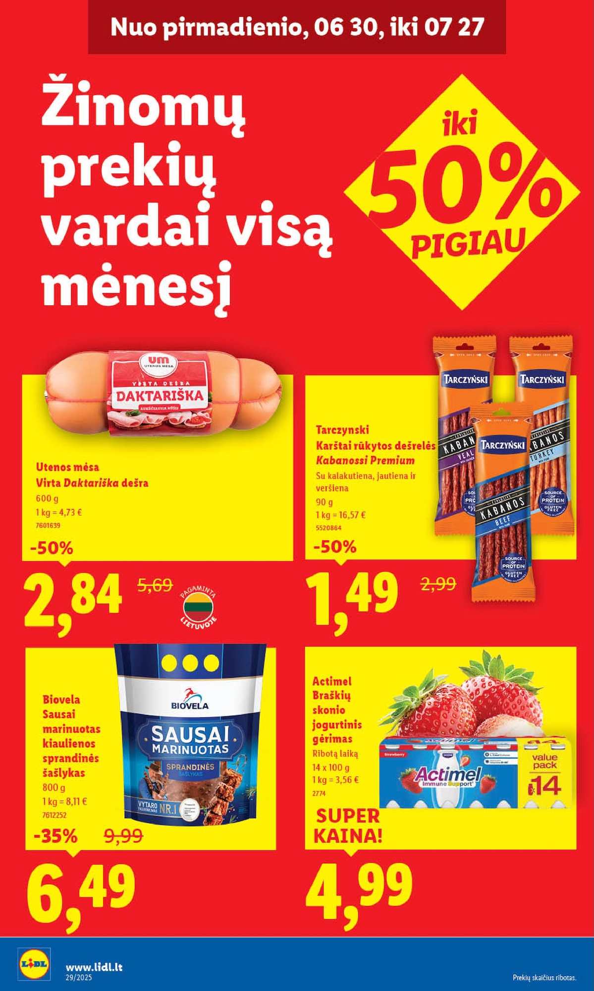 Naujausias LIDL kaininis katalogas 2025.07.14 - 2025.07.20