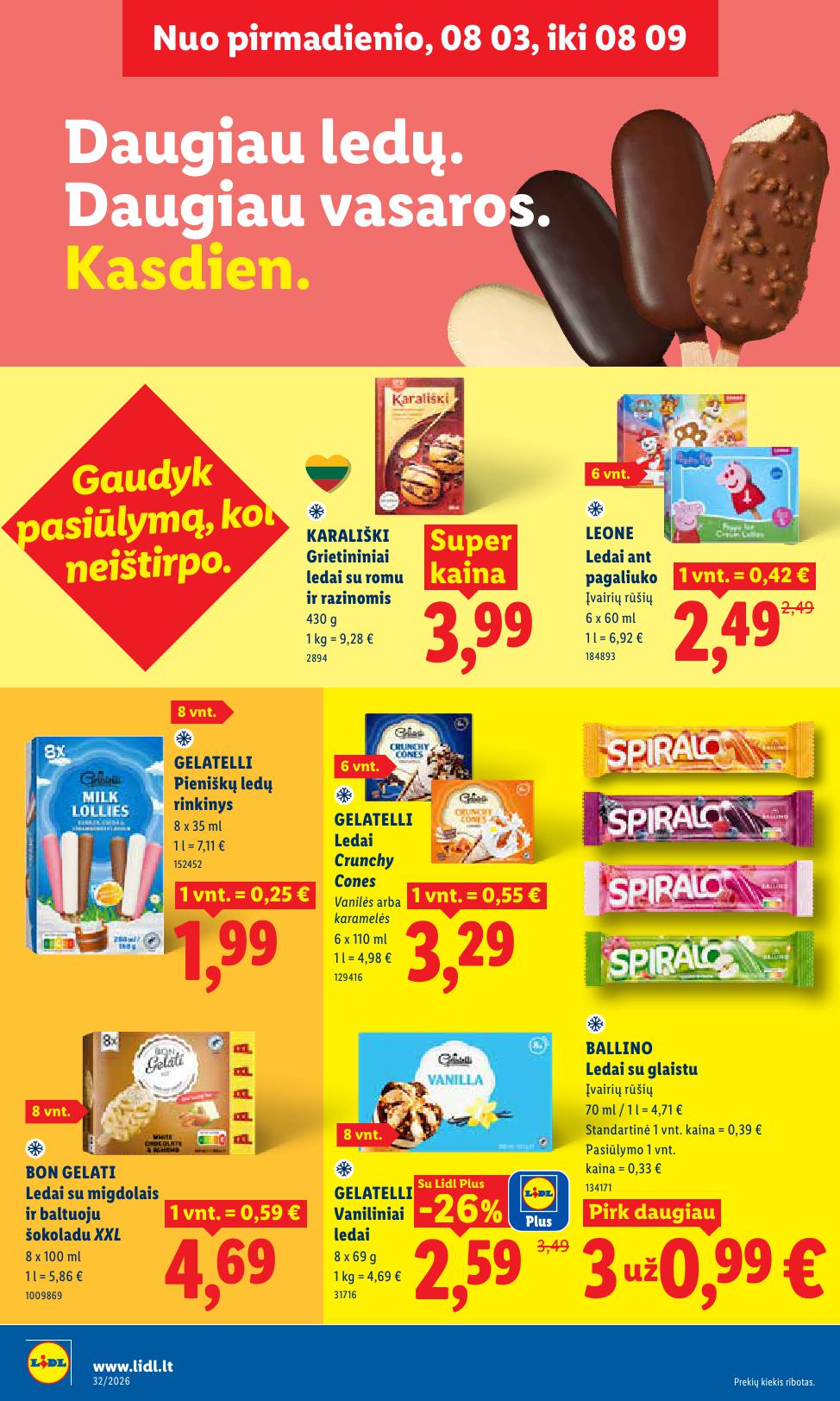 Naujausias LIDL kaininis katalogas 2026.08.03 - 2026.08.09