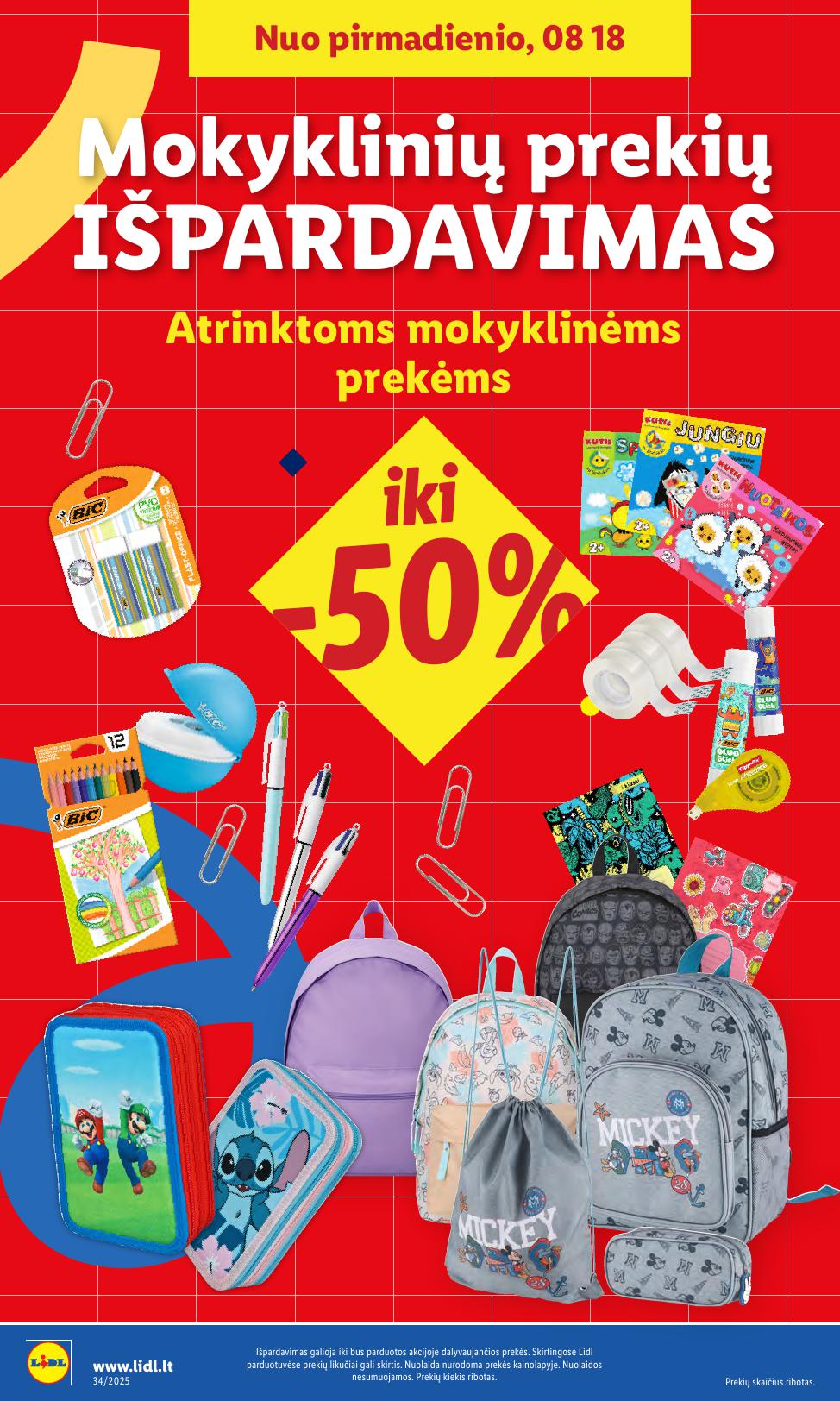 LIDL ne maisto prekių leidinys 2025.08.18 - 2025.08.24