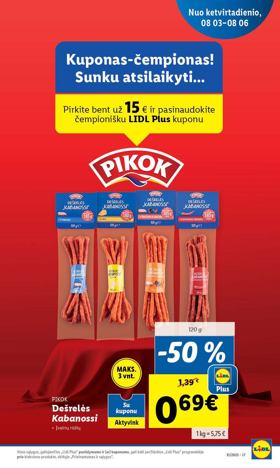 Naujausias LIDL kaininis katalogas 2023.07.31 - 2023.08.06