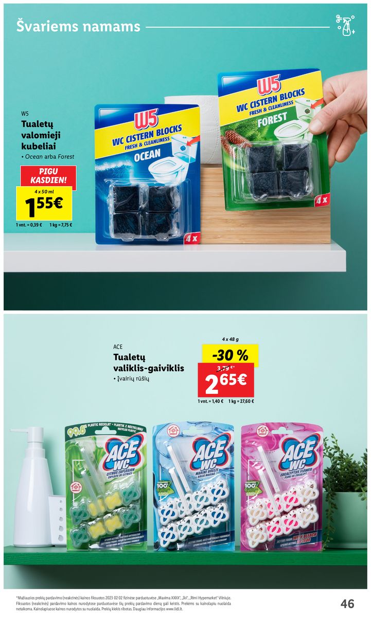 LIDL švaros prekių katalogas "Švaros festivalis" galioja nuo 2023.02.09