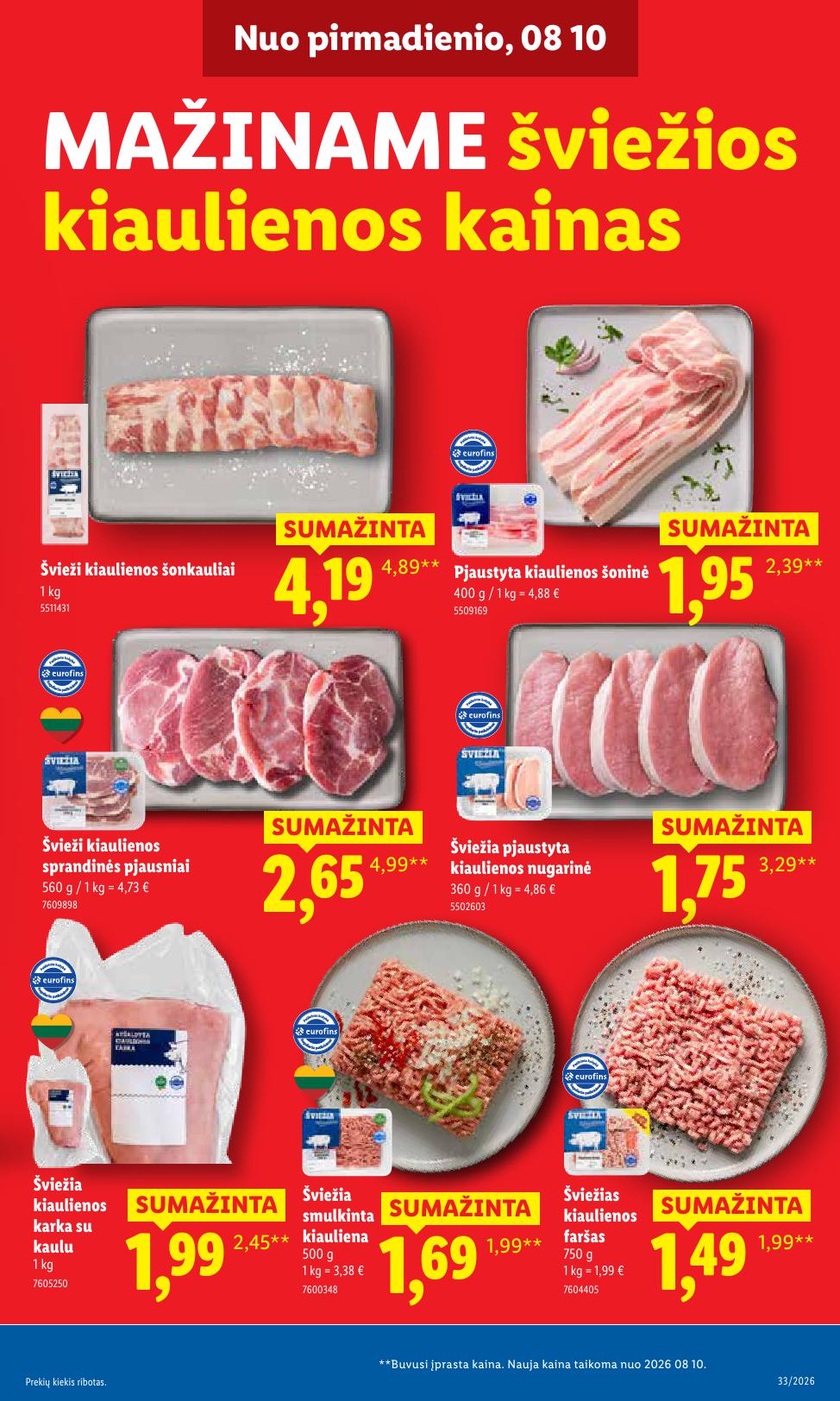 Naujausias LIDL kaininis katalogas 2026.08.10 - 2026.08.16