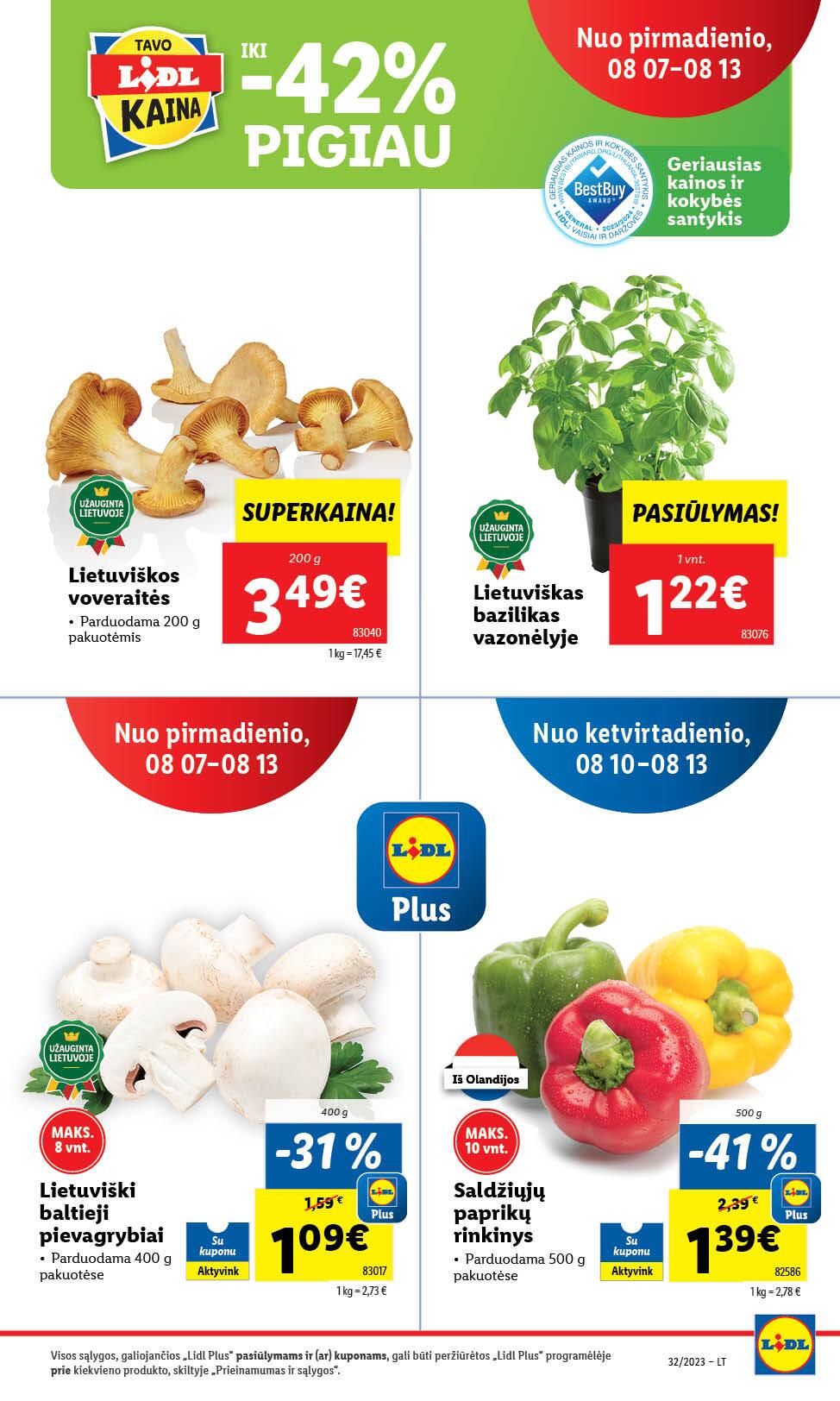 Naujausias LIDL kaininis katalogas 2023.08.07 - 2023.08.13