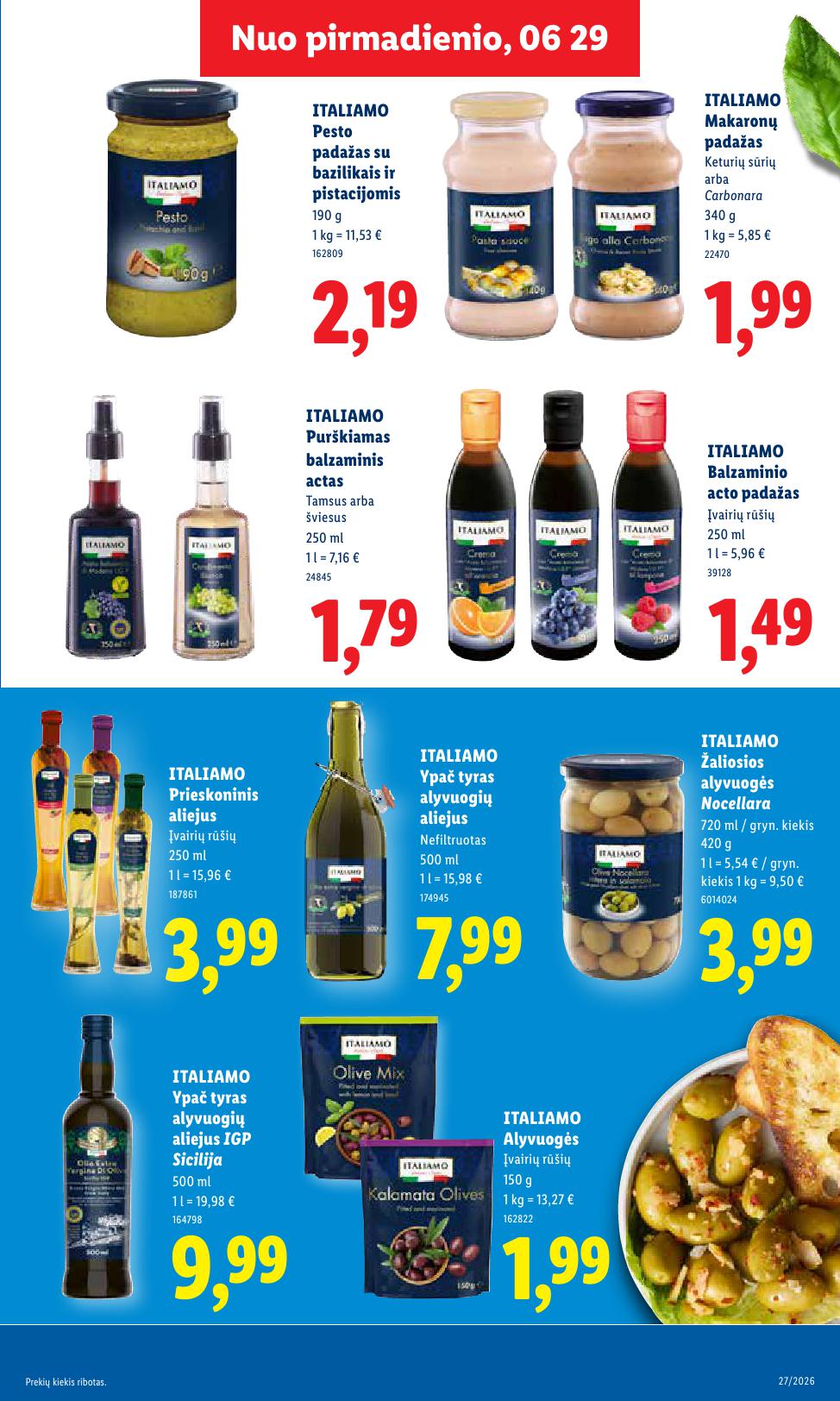 Naujausias LIDL kaininis katalogas 2026.06.29 - 2026.07.05