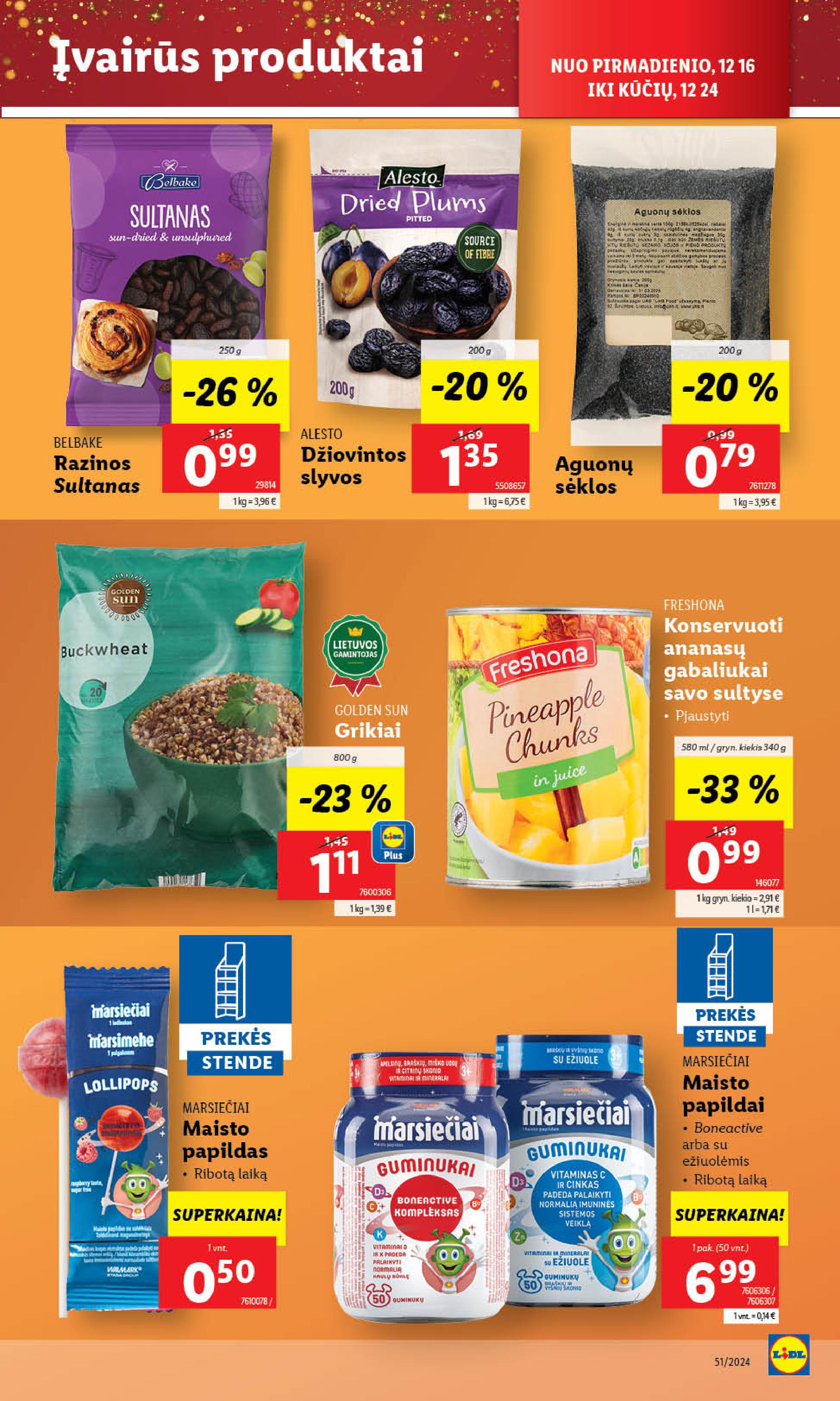 Naujausias LIDL kaininis katalogas 2024.12.16 - 2024.12.24