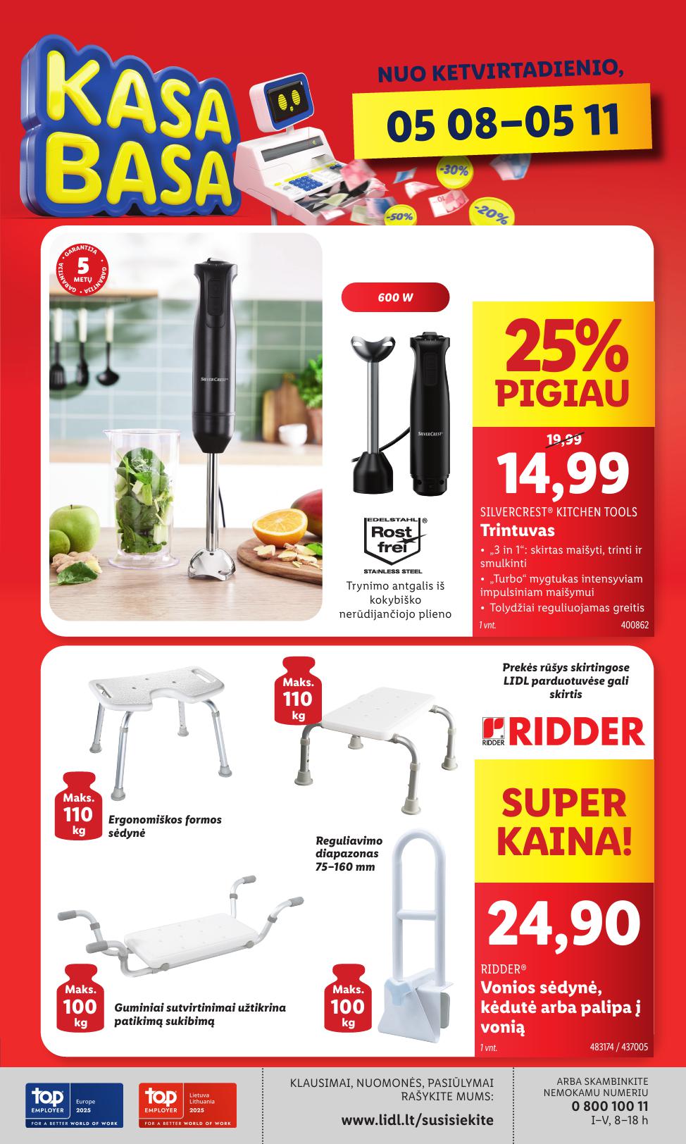 LIDL ne maisto prekių leidinys 2025.05.05 - 2025.05.11