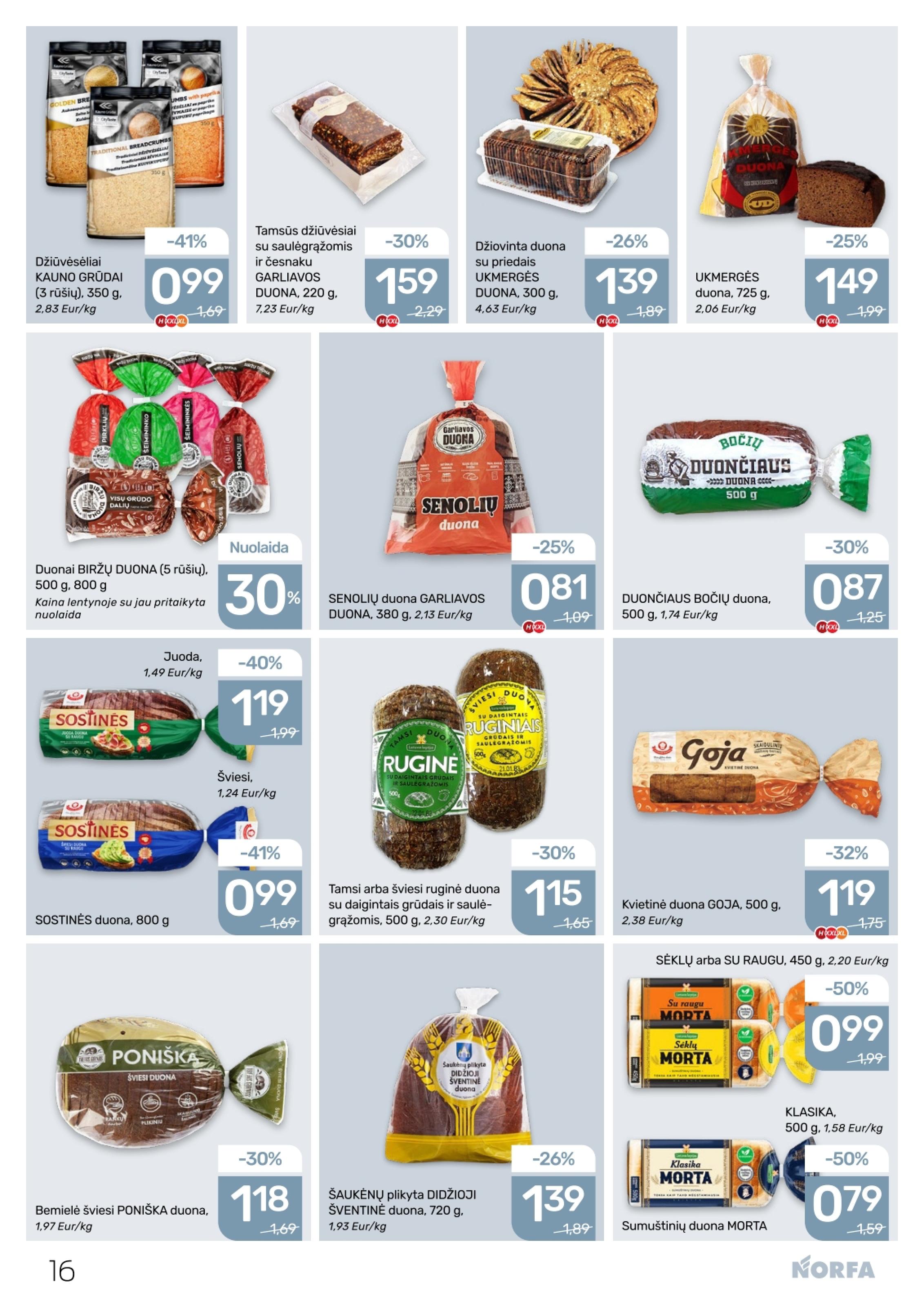 Naujausias NORFA kaininis katalogas 2026.02.19 - 2026.03.04