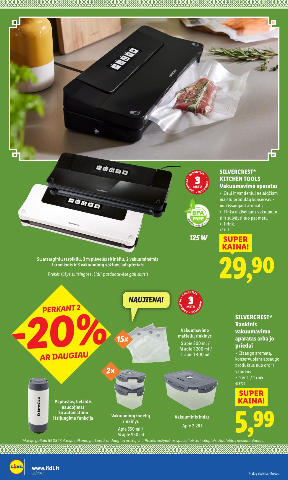 LIDL ne maisto prekių leidinys 2025.08.11 - 2025.08.17