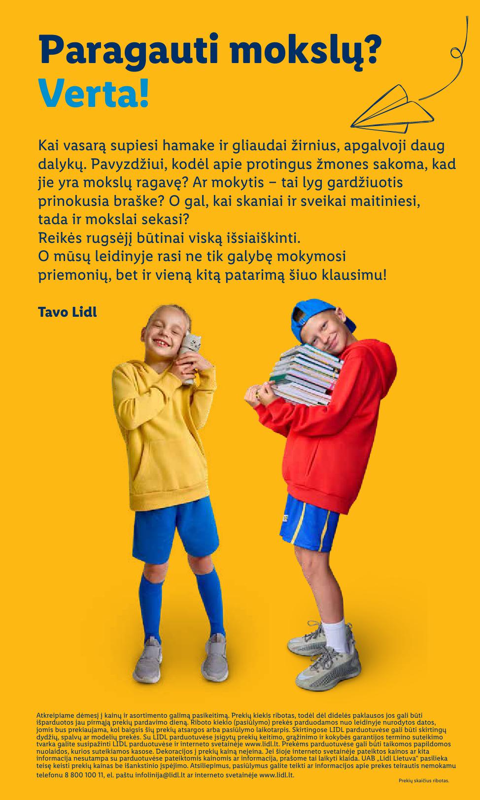 LIDL mokyklinių prekių katalogas "Atgal į mokyklą"