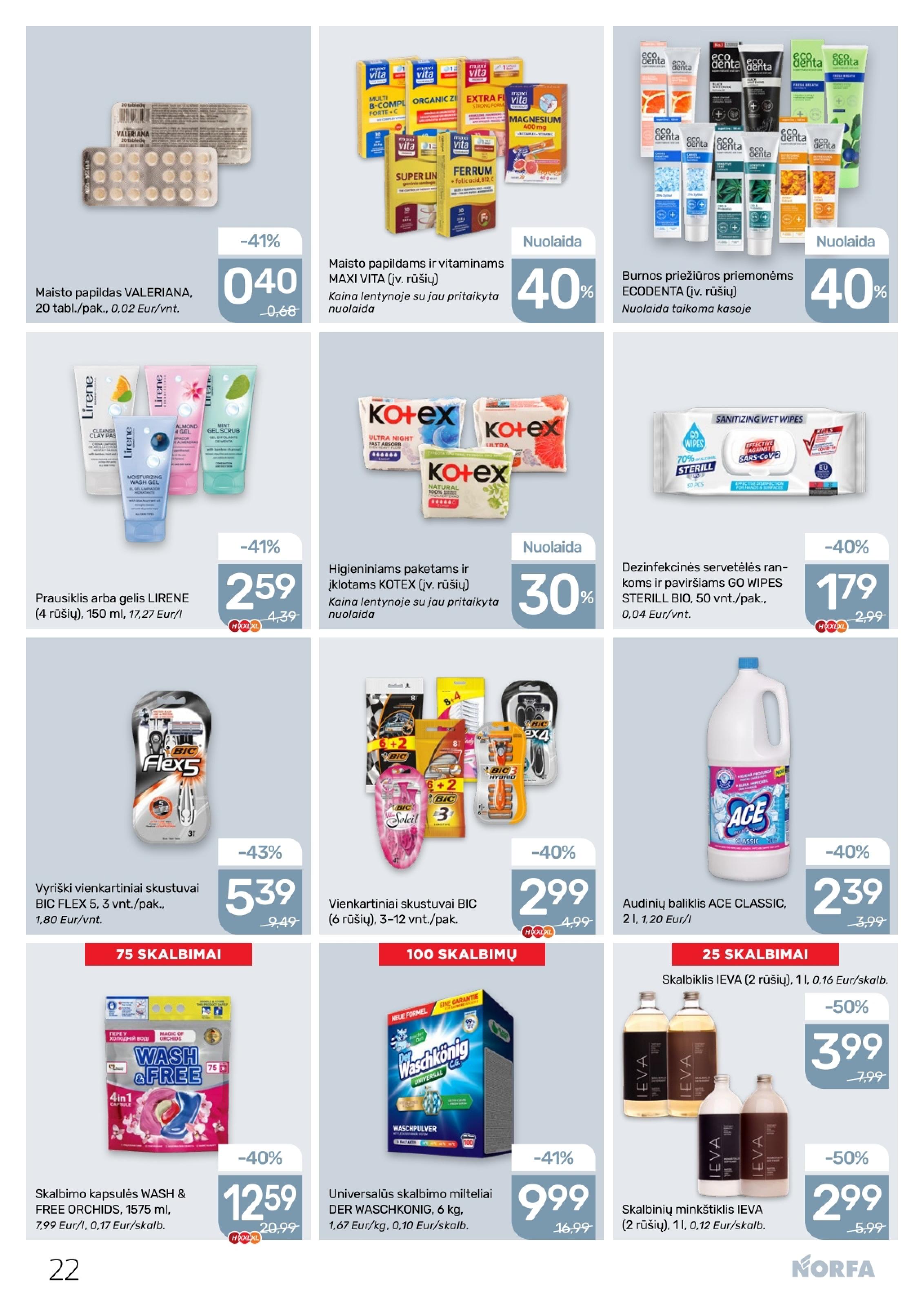 Naujausias NORFA kaininis katalogas 2026.03.19 - 2026.04.01