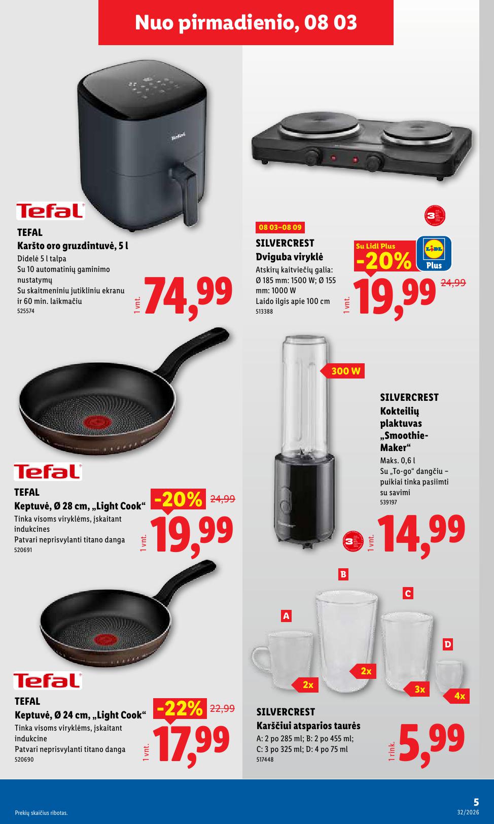 LIDL ne  maisto prekių leidinys 2026.08.03 - 2026.08.09