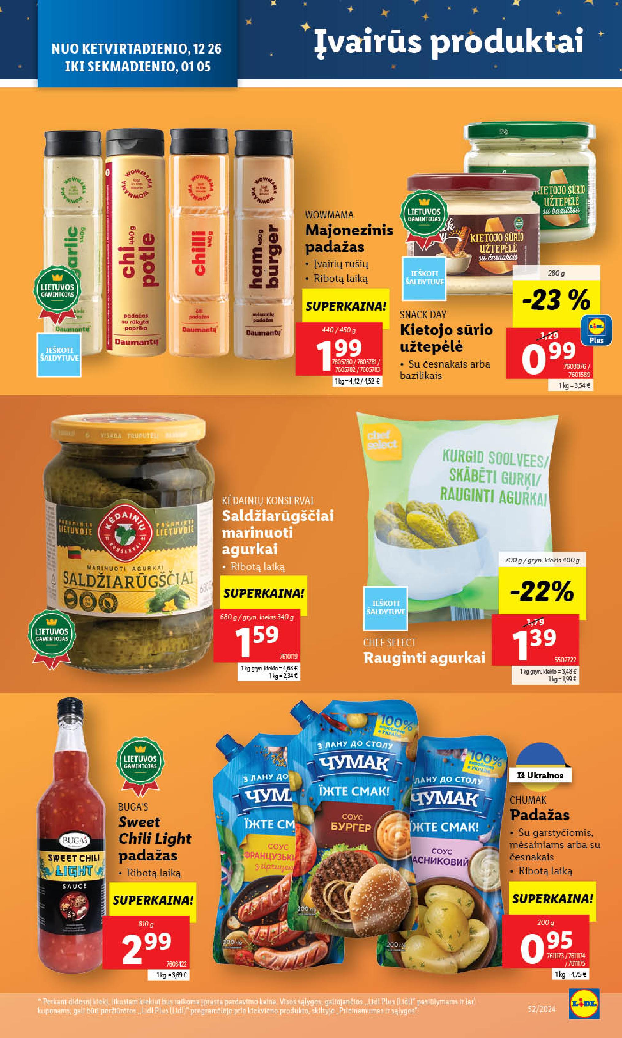 Naujausias LIDL kaininis katalogas 2024.12.26 - 2025.01.05