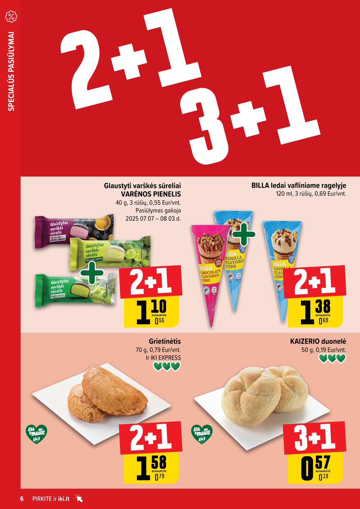IKI akcijų leidinukas "Daugiau yra pigiau 1+1 nemokamai" 2025.07.07 - 2025.07.13