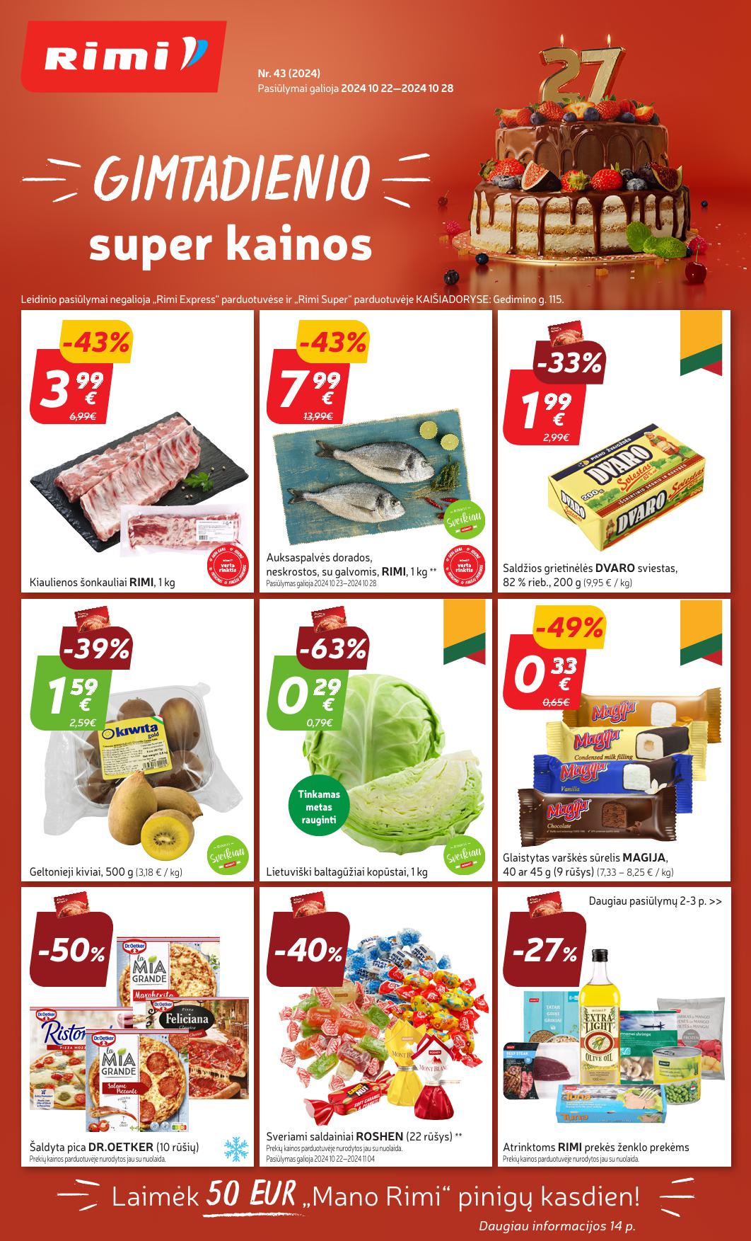 Naujausias RIMI kaininis katalogas 2024.10.22 - 2024.10.28