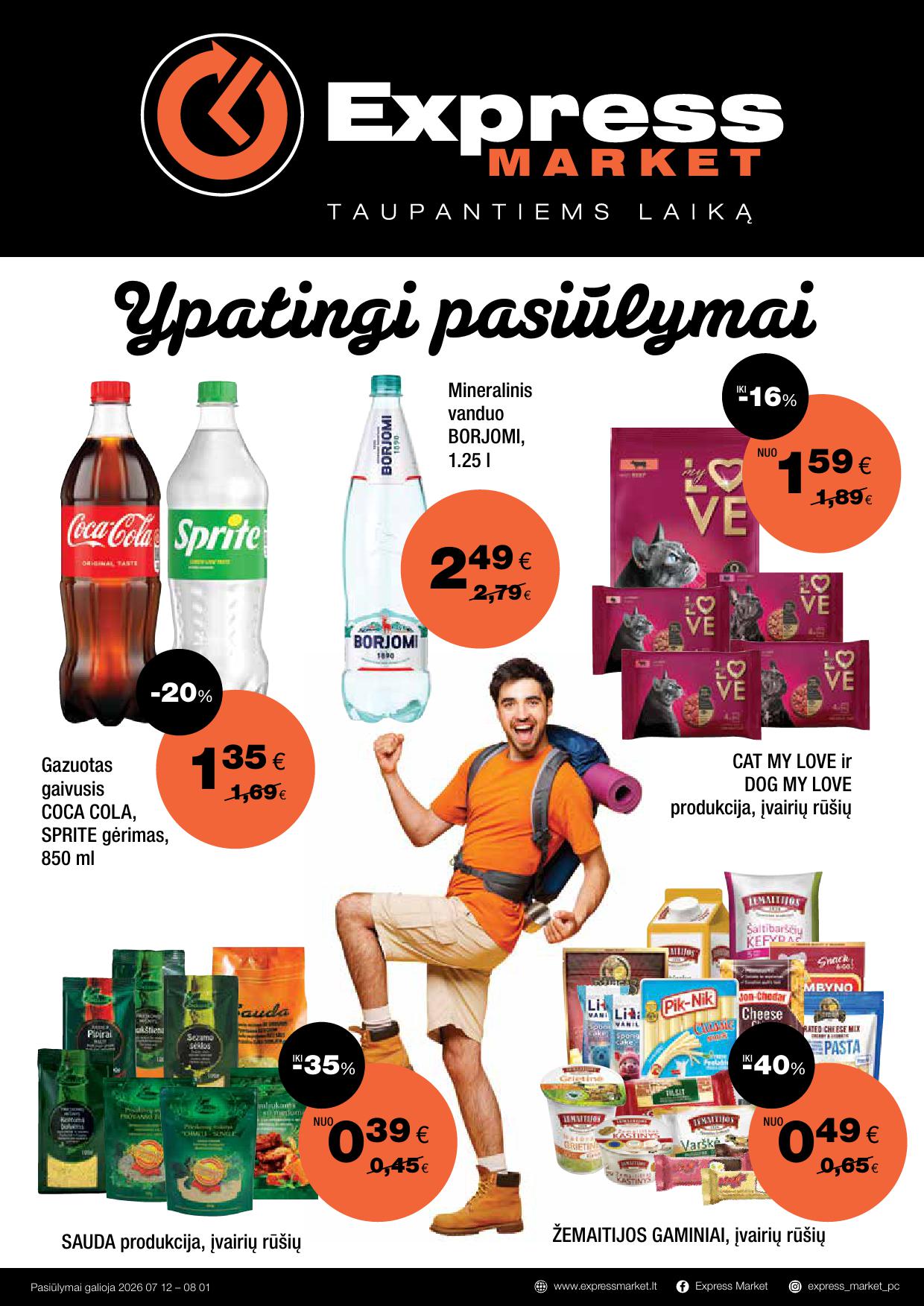 EXPRESS MARKET akcijų ir nuolaidų leidinys nuo 2026.07.12 iki 2026.08.01