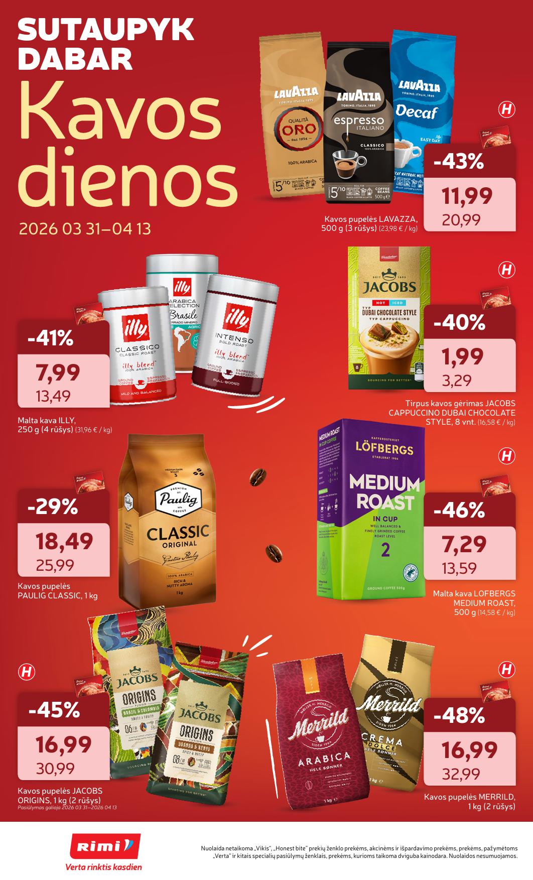 Naujausias RIMI kaininis katalogas 2026.03.31 - 2026.04.06