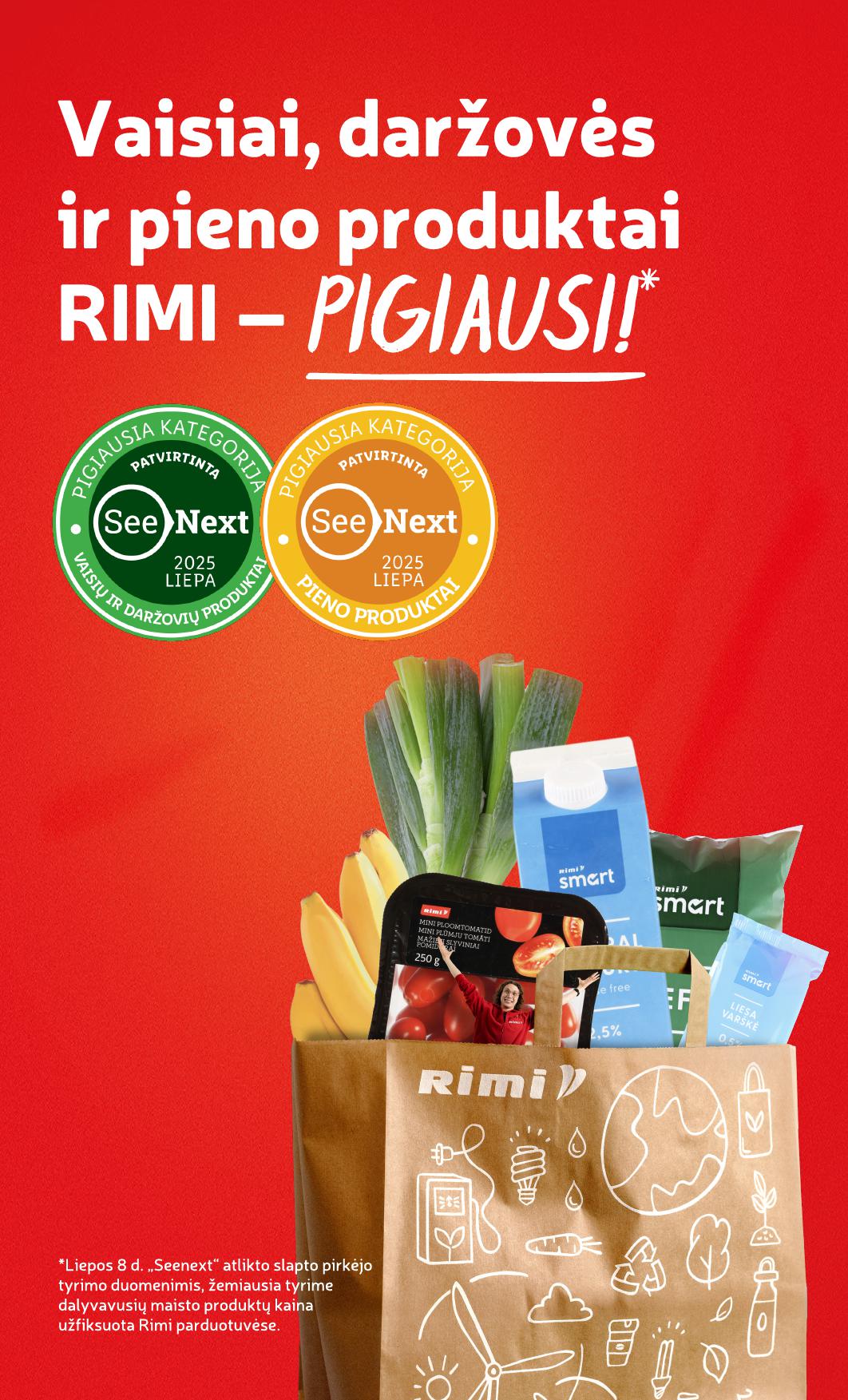 Naujausias RIMI kaininis katalogas 2025.07.22 - 2025.07.28