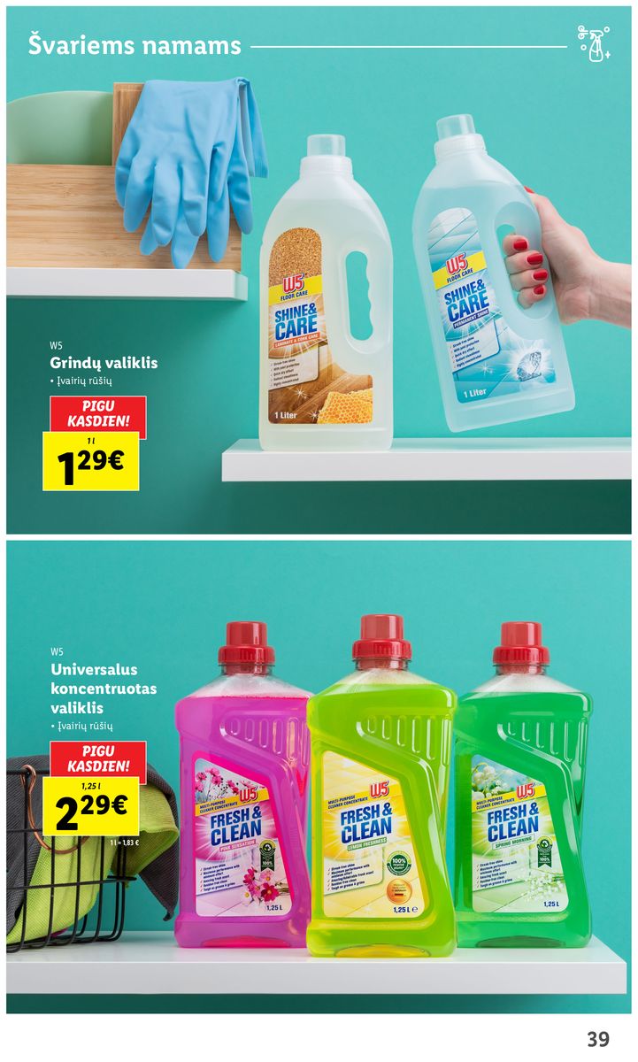 LIDL švaros prekių katalogas "Švaros festivalis" galioja nuo 2023.02.09