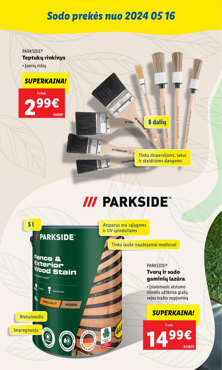 LIDL SODO PREKIŲ KATALOGAS "Visi į sodą"