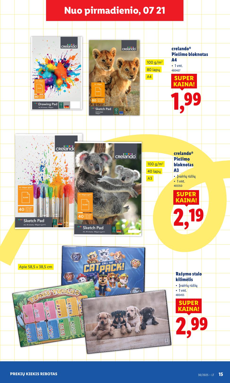 LIDL ne maisto prekių leidinys 2025.07.21 - 2025.07.27