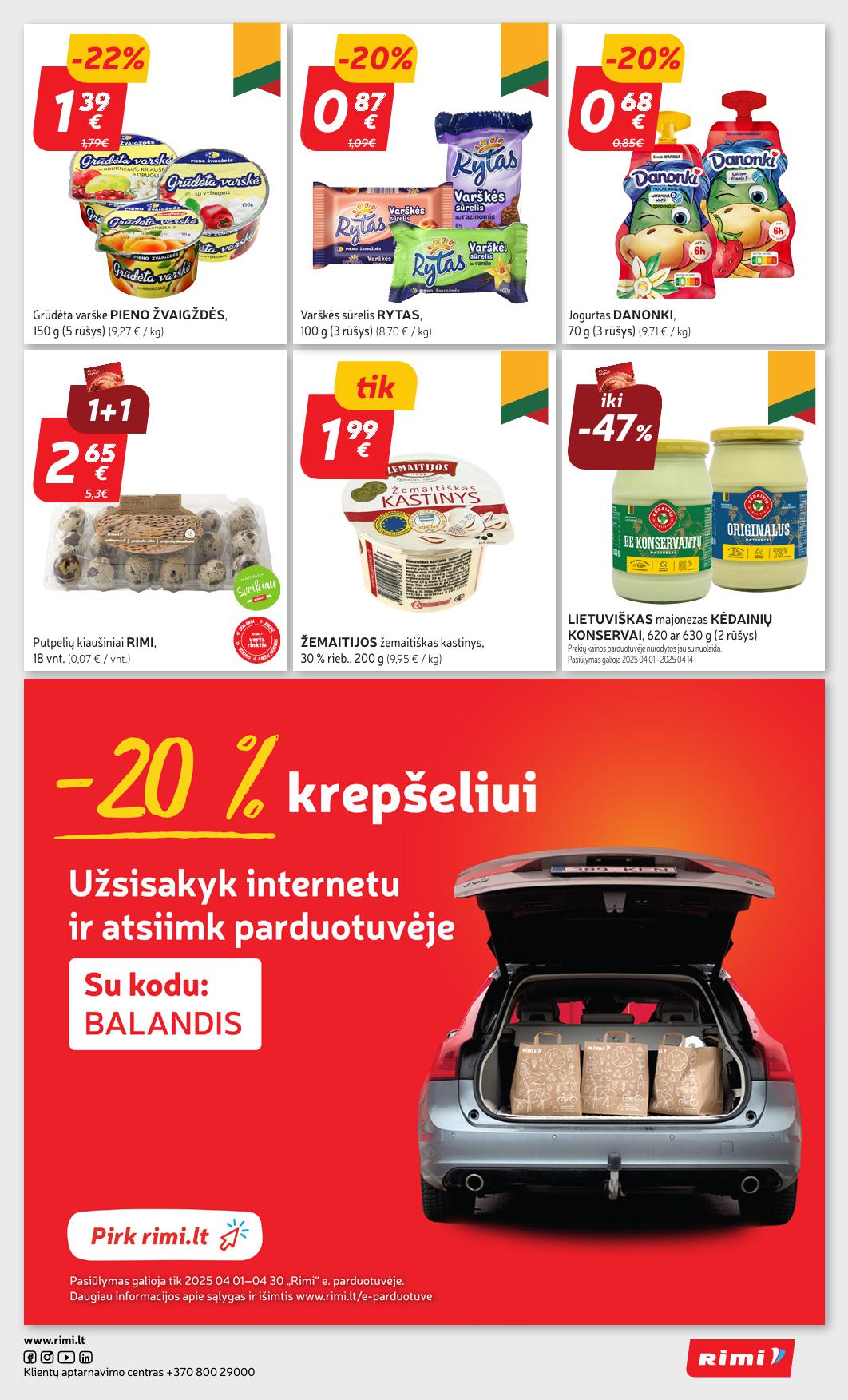 Naujausias RIMI kaininis katalogas 2025.04.08 - 2025.04.14