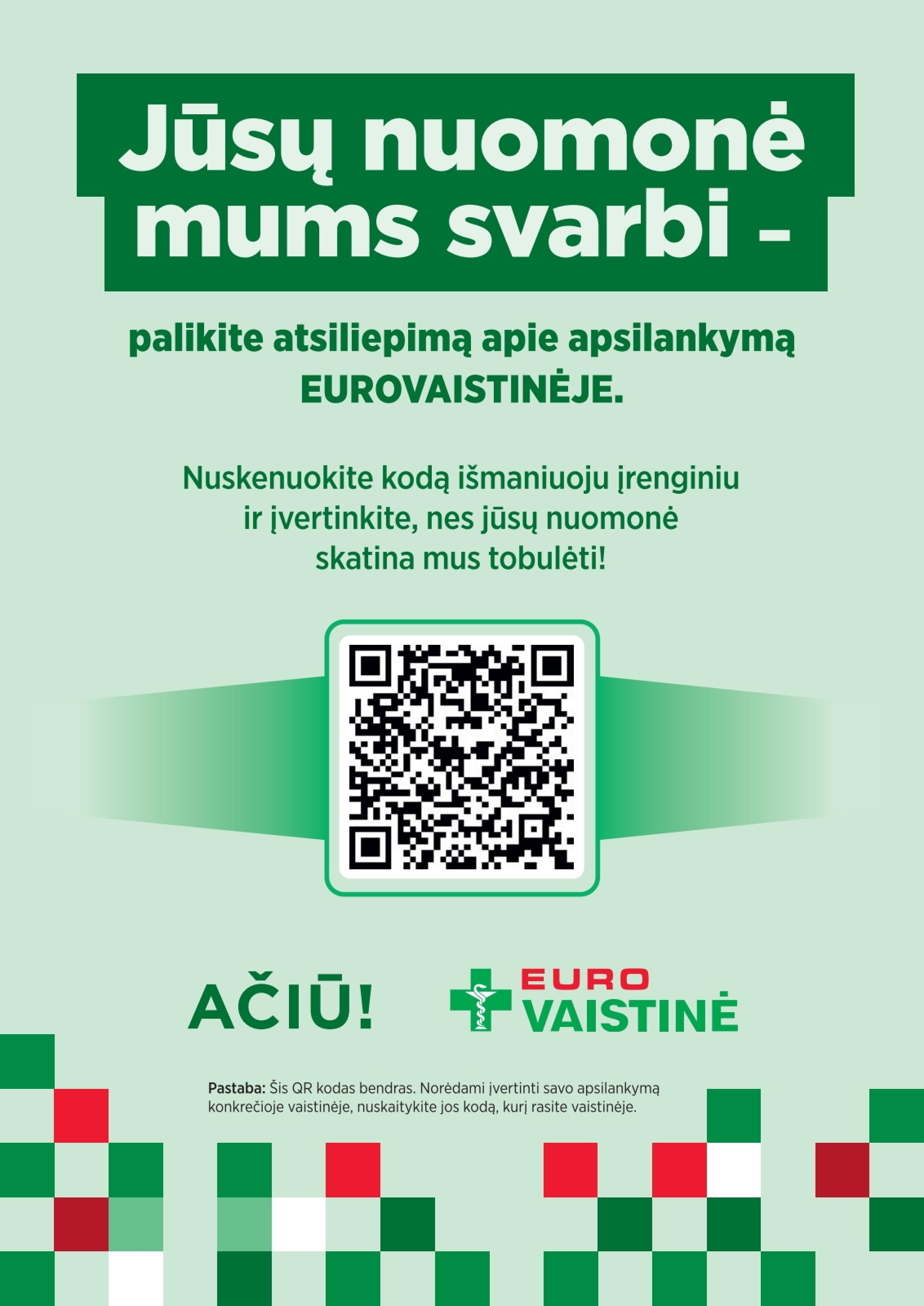 EUROVAISTINĖ akcijų ir nuolaidų leidinys 2026.05.01 - 2026.05.31