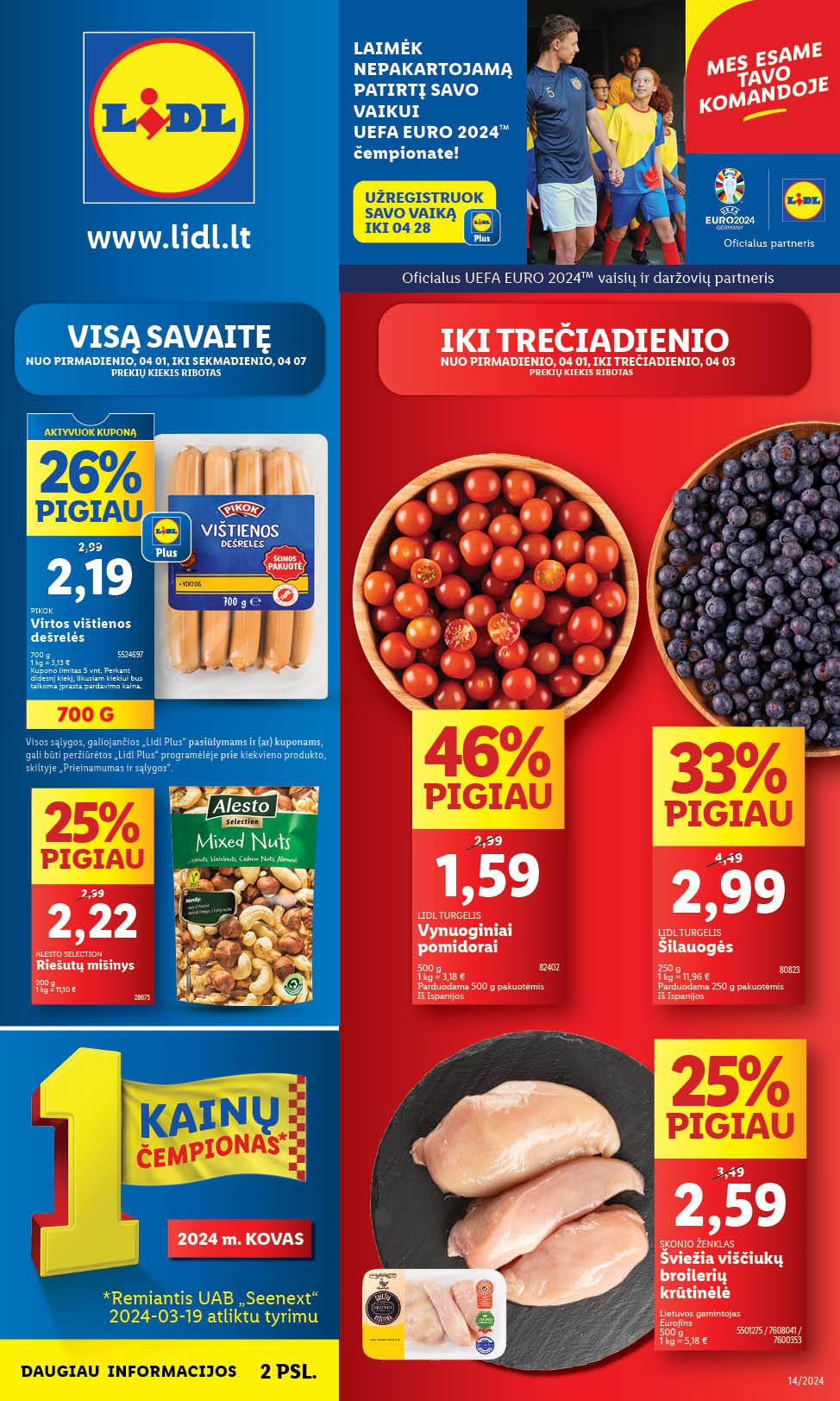 Naujausias LIDL kaininis katalogas 2024.04.01 - 2024.04.07