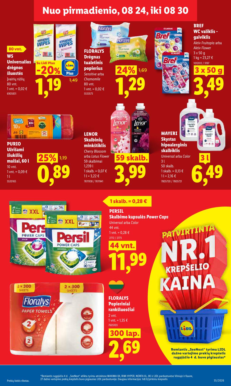 LIDL akcijų ir nuolaidų leidinys 2026.08.24 - 2026.08.30