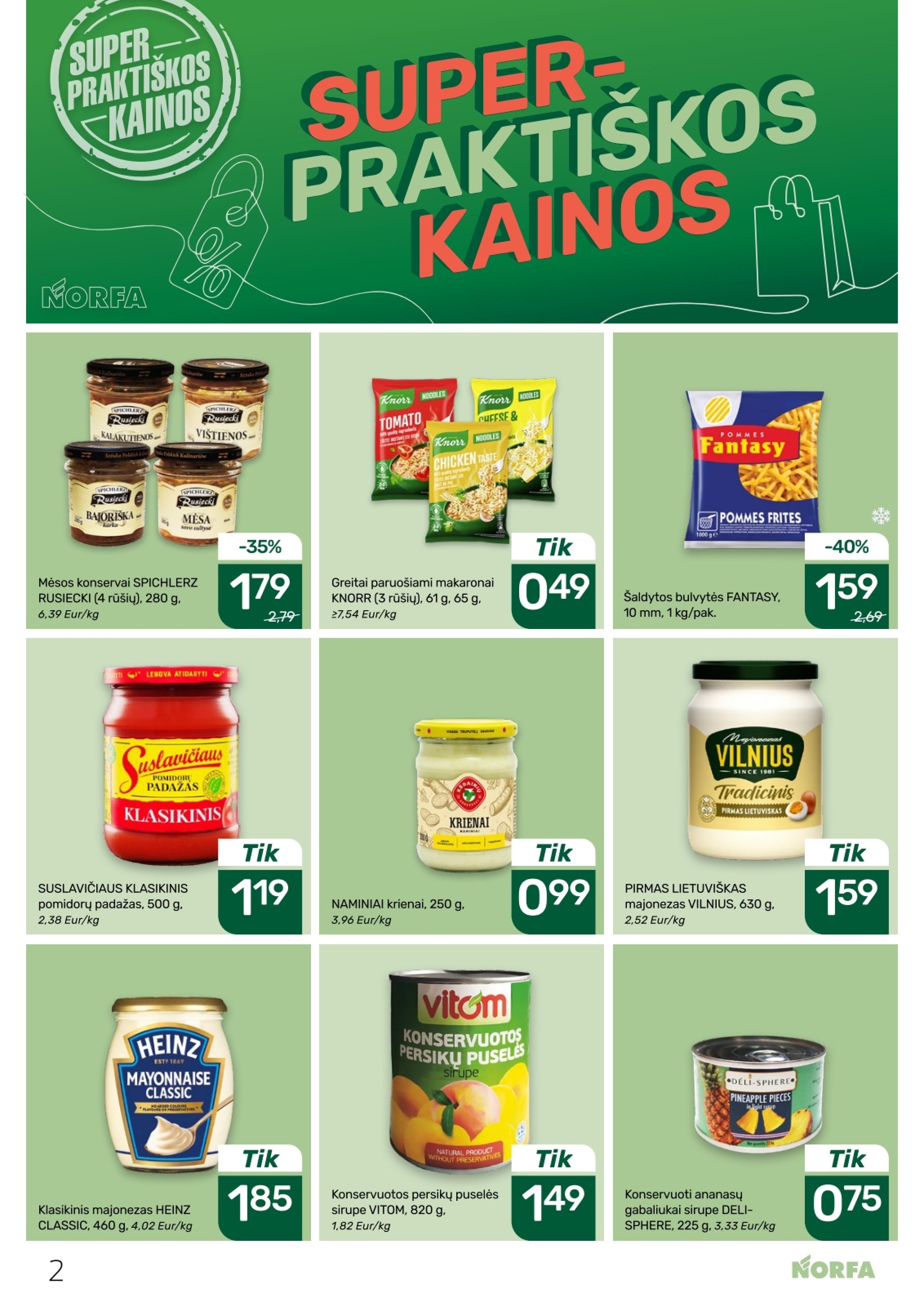 Naujausias NORFA kaininis katalogas 2026.04.02 - 2026.04.15