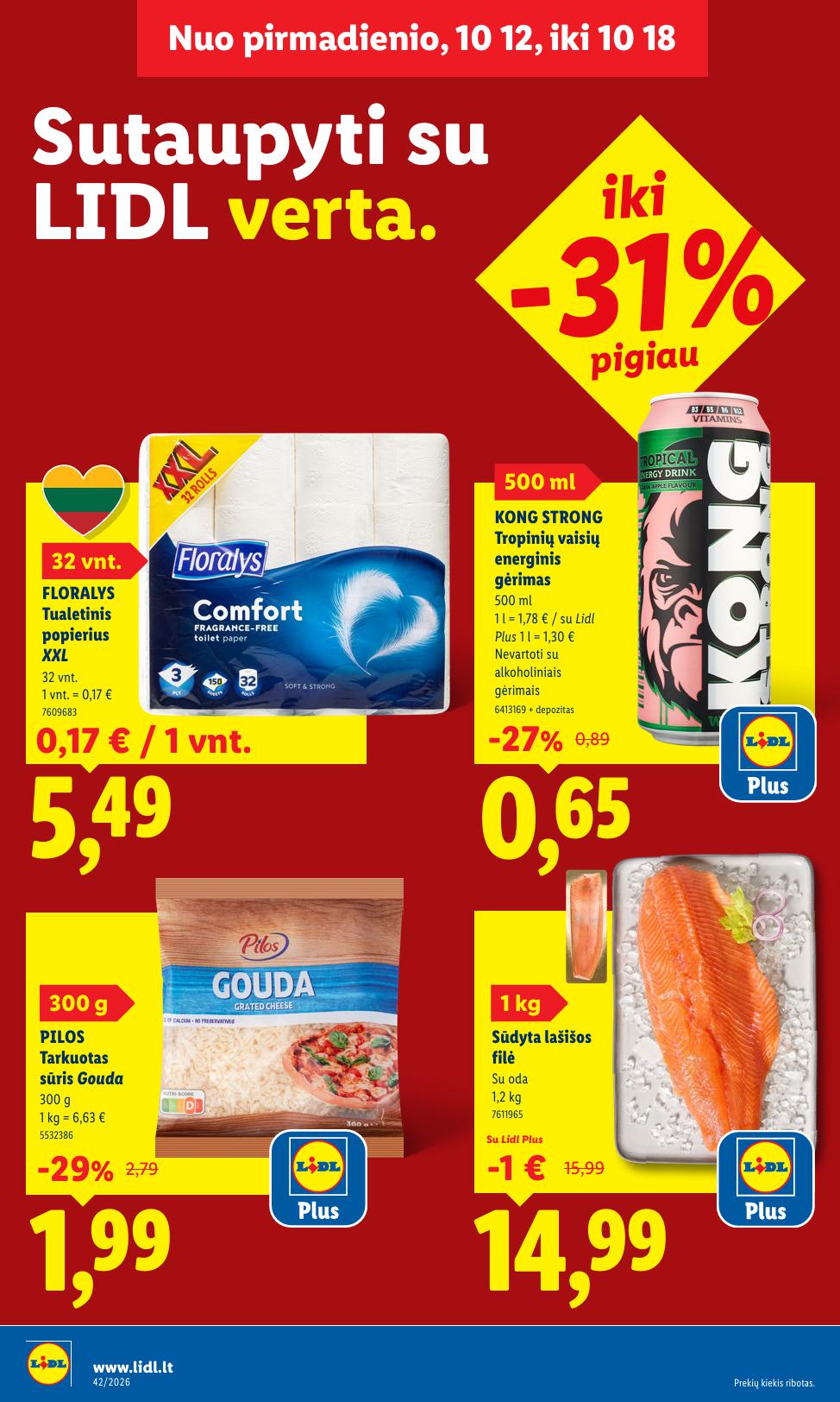 Naujausias LIDL kaininis katalogas 2026.10.12 - 2026.10.18