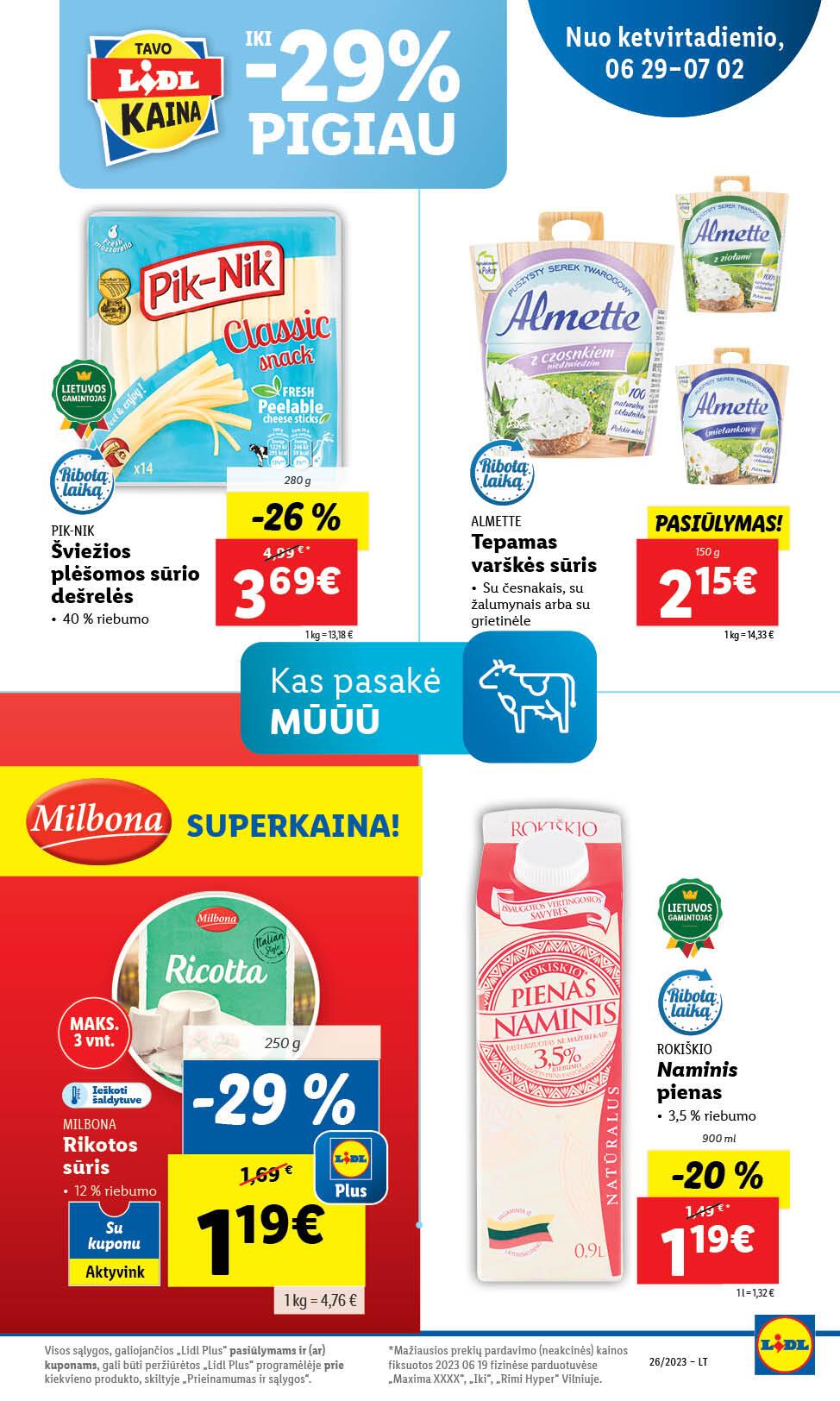 Naujausias LIDL kaininis katalogas 2023.06.26 - 2023.07.02