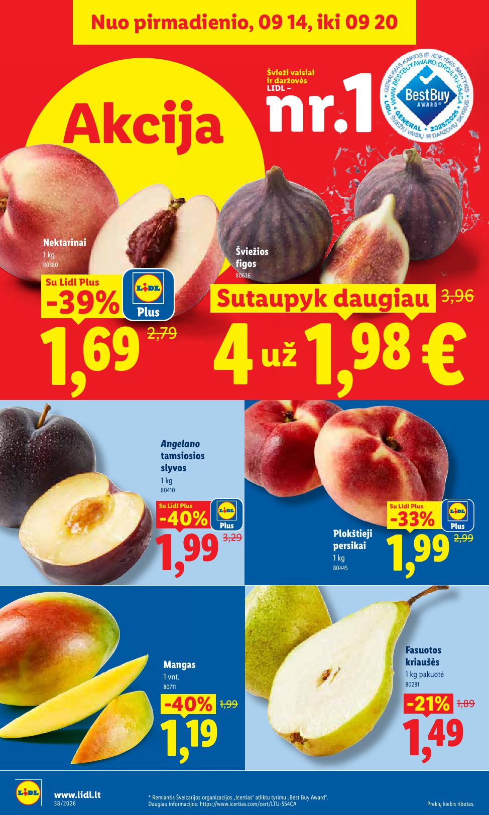 Naujausias LIDL kaininis katalogas 2026.09.14 - 2026.09.20