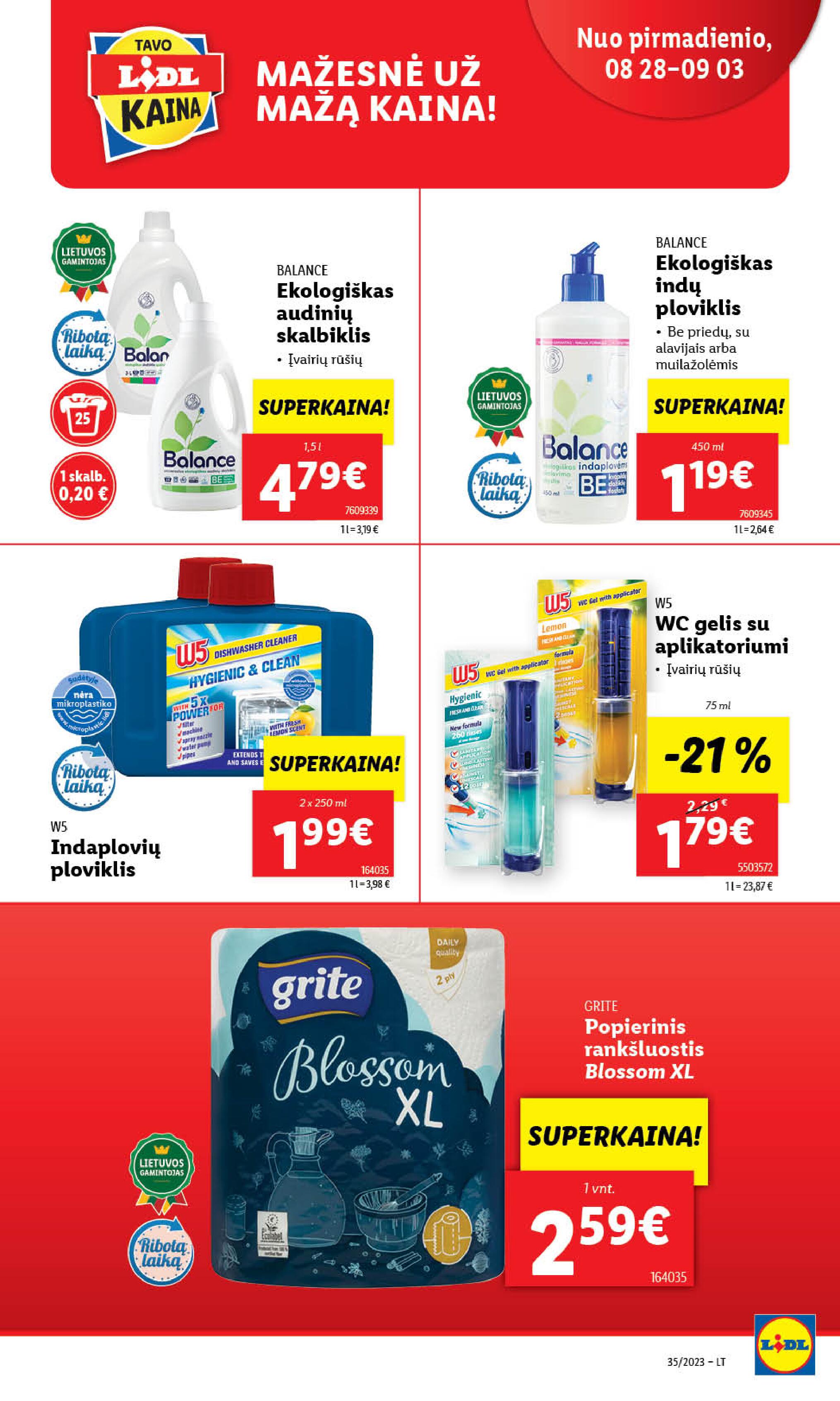 Naujausias LIDL kaininis katalogas 2023.08.28 - 2023.09.03
