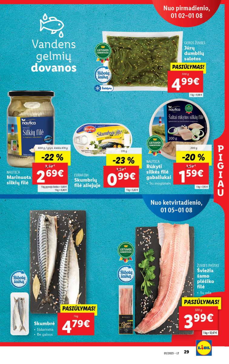 Naujausias LIDL kaininis katalogas 2023.01.02 - 2023.01.08