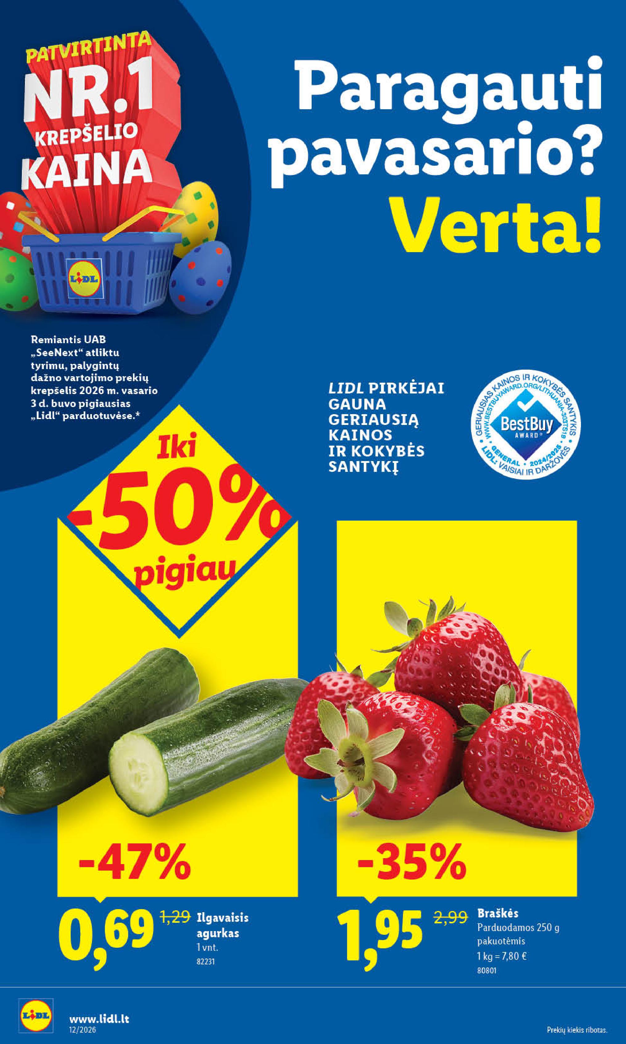 Naujausias LIDL kaininis katalogas 2026.03.16 - 2026.03.22