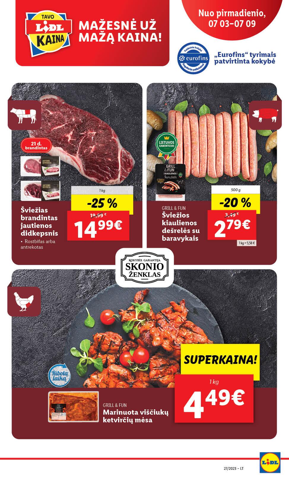 Naujausias LIDL kaininis katalogas 2023.07.03 - 2023.07.09