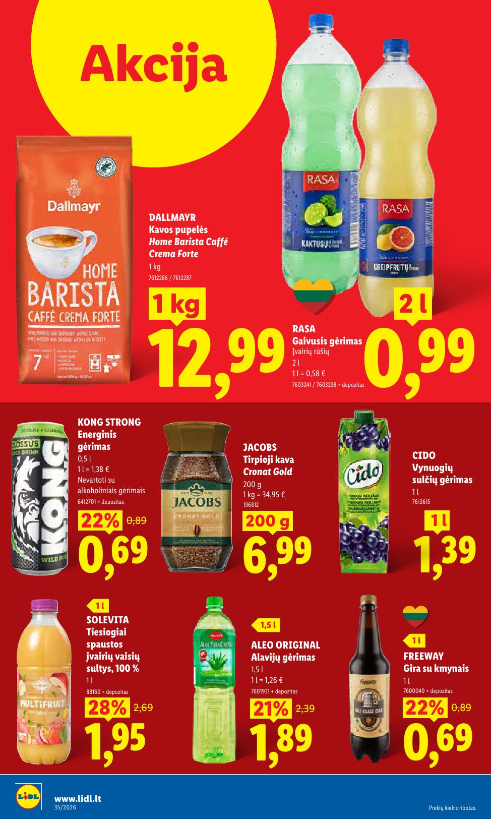 LIDL akcijų ir nuolaidų leidinys 2026.08.24 - 2026.08.30