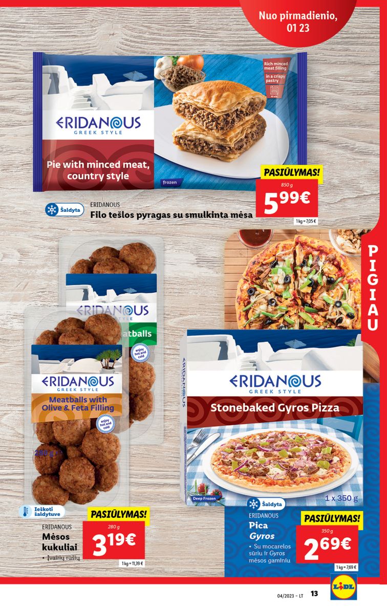 Naujausias LIDL kaininis katalogas 2023.01.23 - 2023.01.29