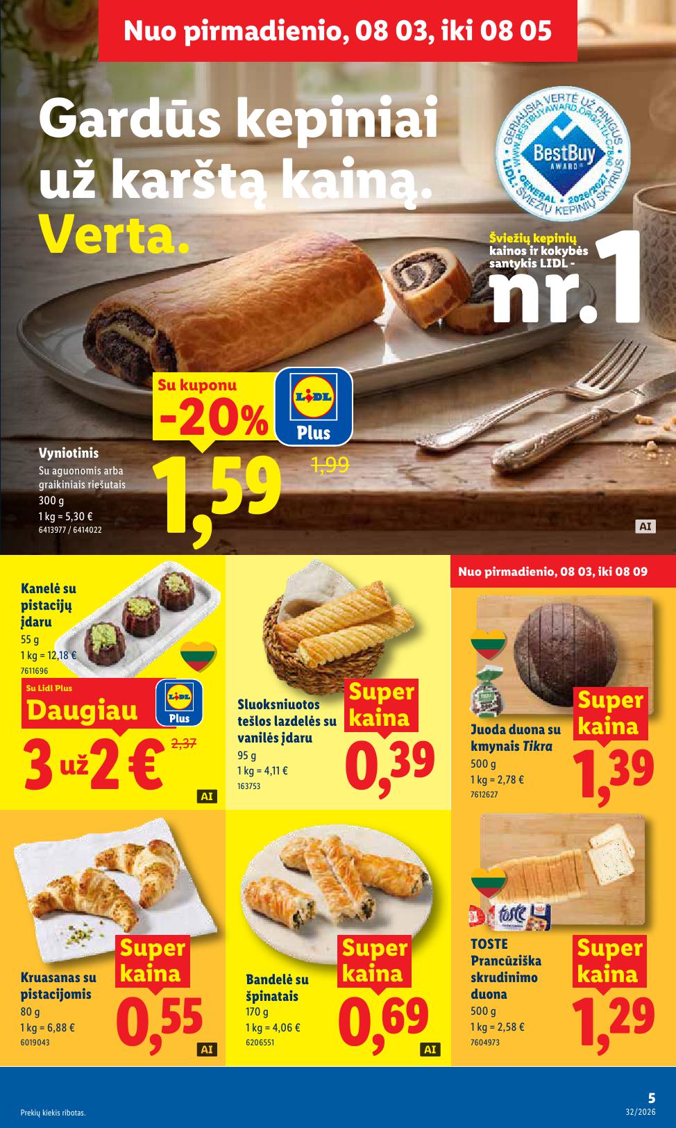 Naujausias LIDL kaininis katalogas 2026.08.03 - 2026.08.09