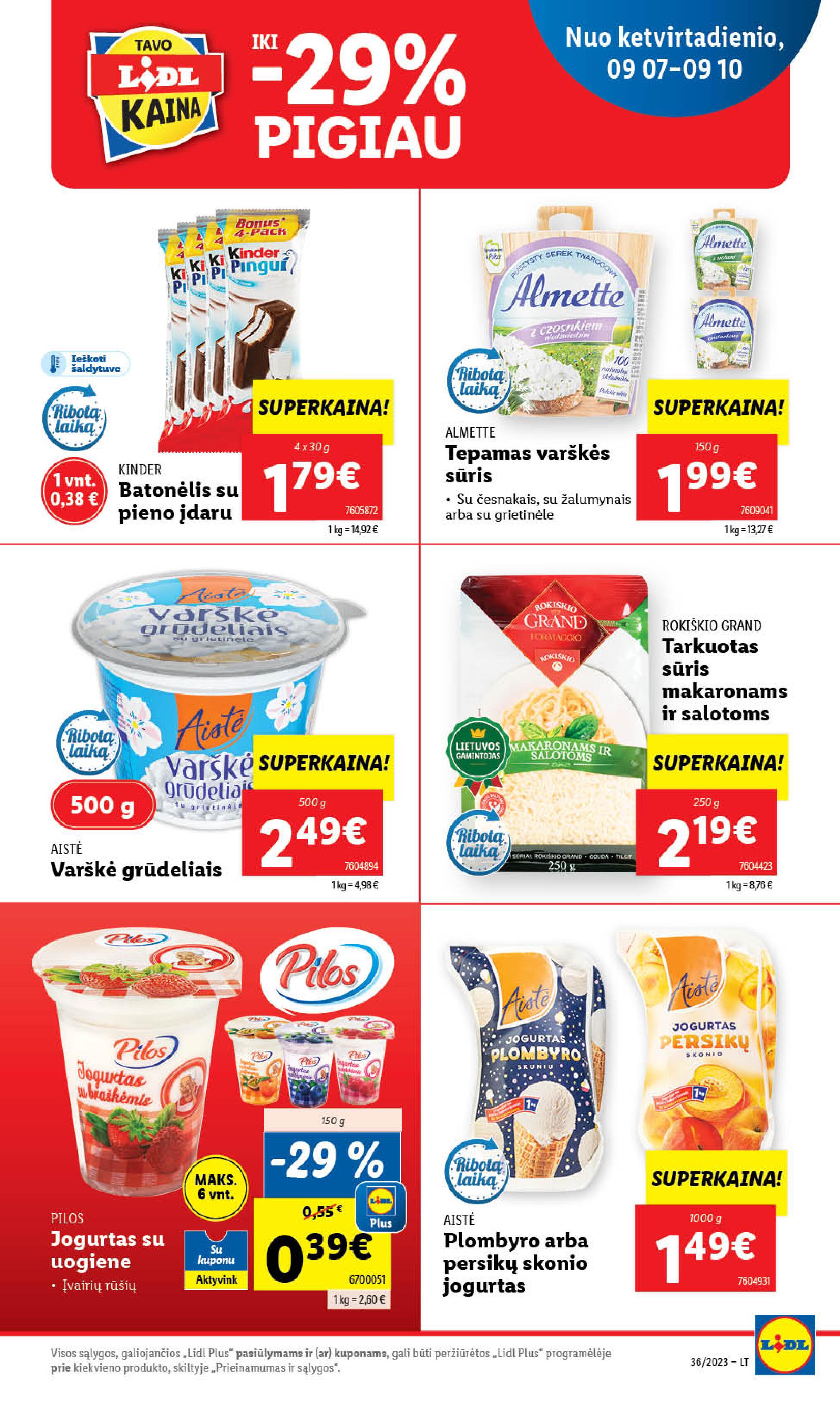 Naujausias LIDL kaininis katalogas 2023.09.04 - 2023.09.10