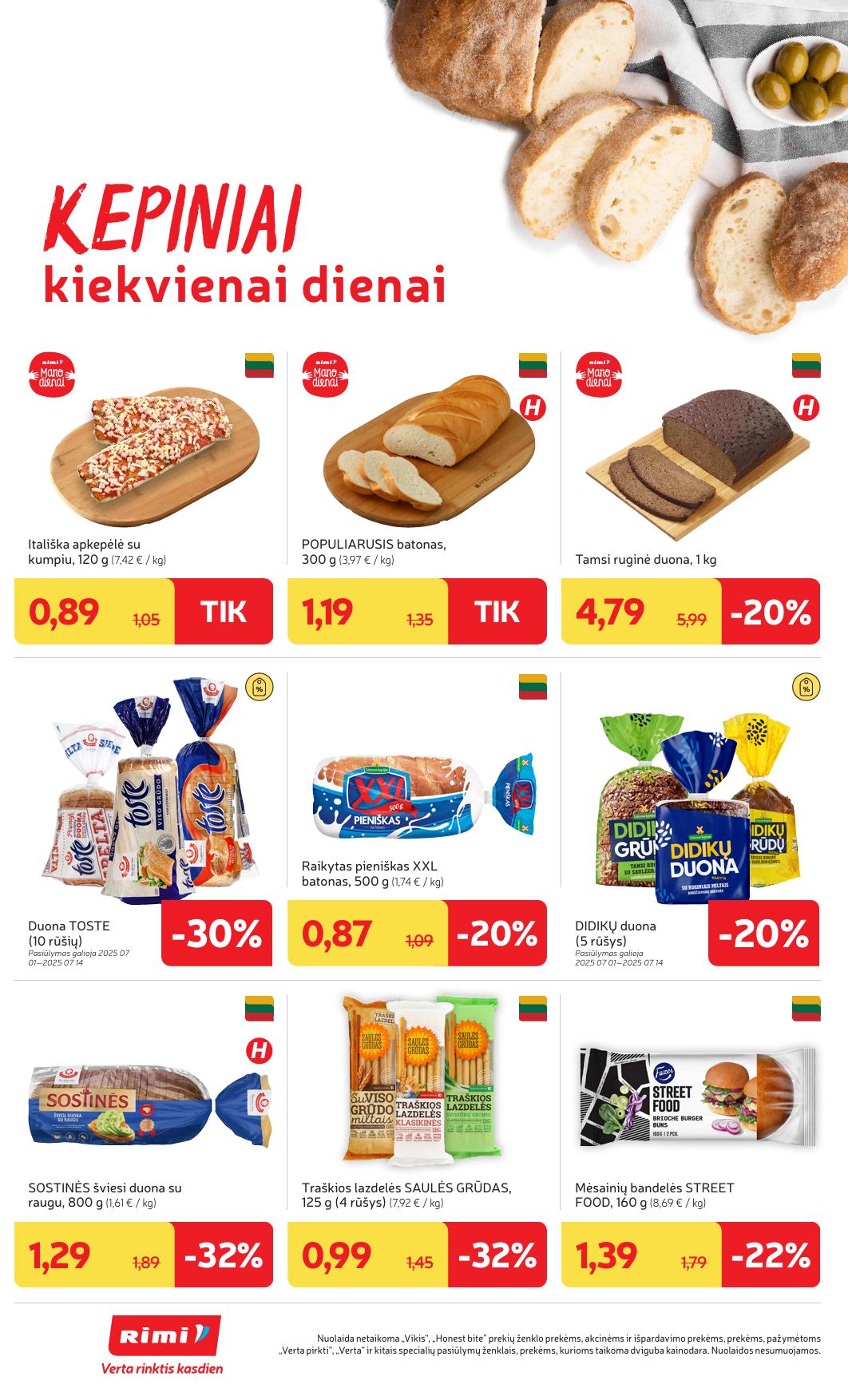 Naujausias RIMI kaininis katalogas 2025.07.08 - 2025.07.14