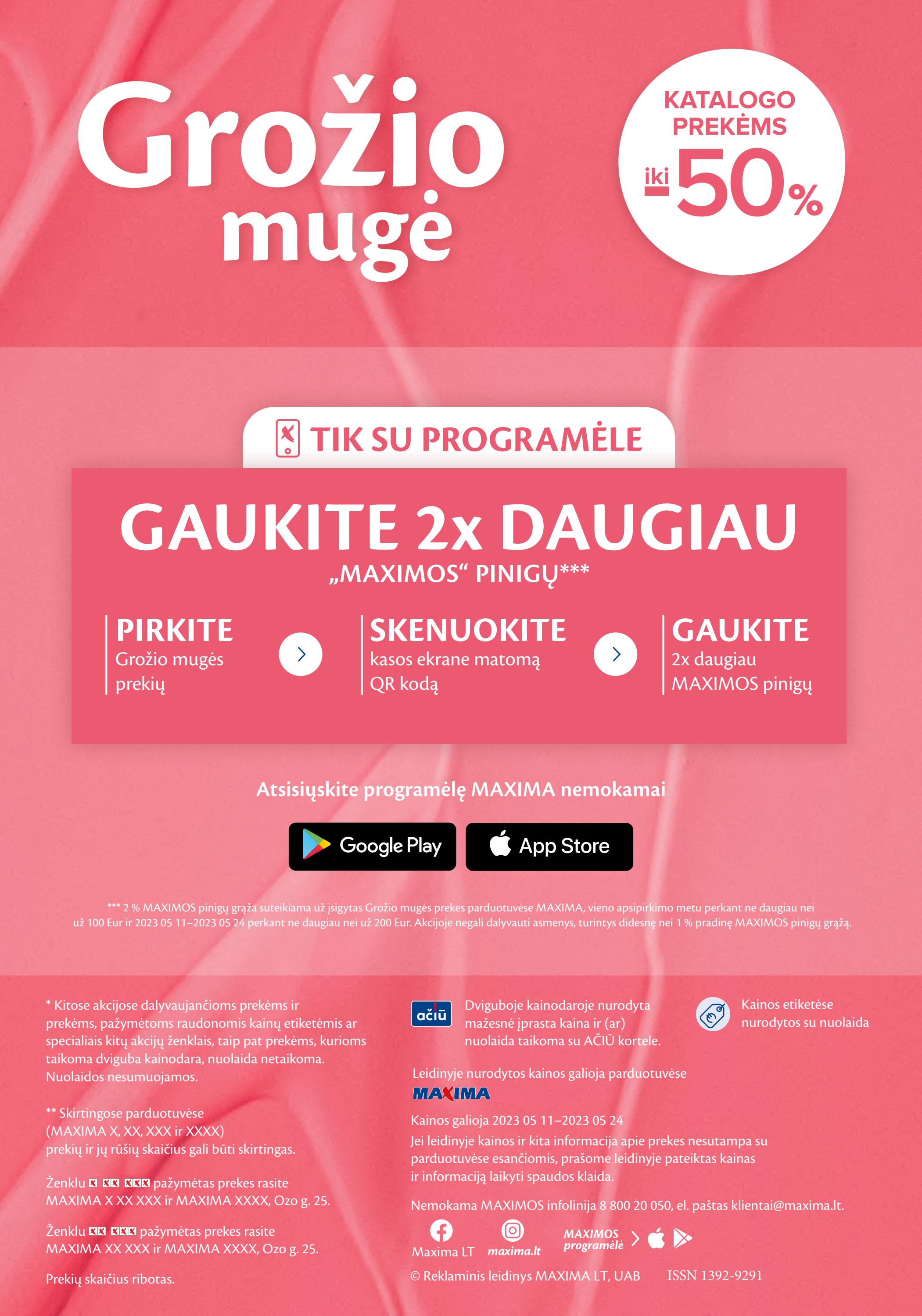 MAXIMA nuolaidų leidinys „Grožio mugė“ 2023.05.11 - 2023.05.24