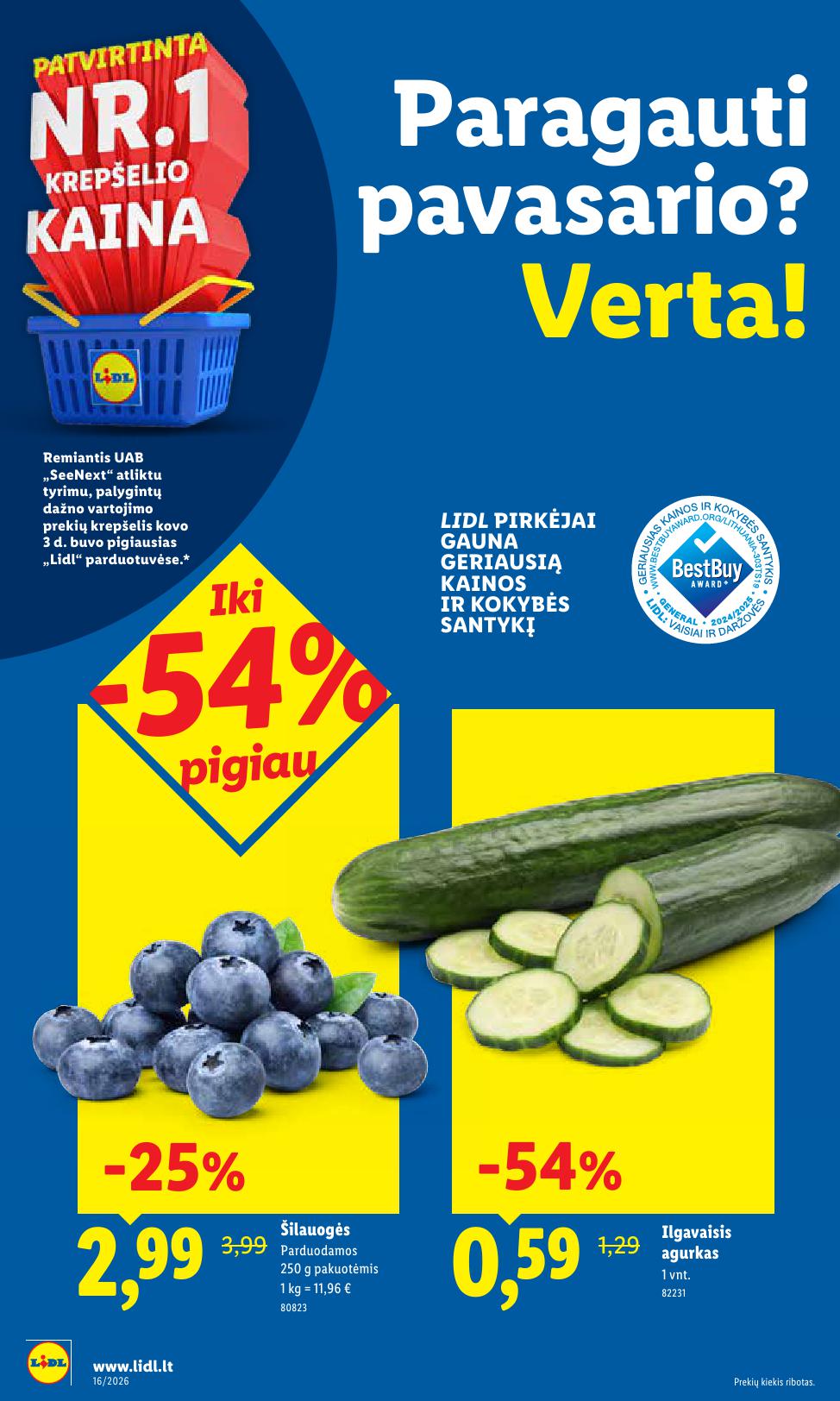 Naujausias LIDL kaininis katalogas 2026.04.13 - 2026.04.19