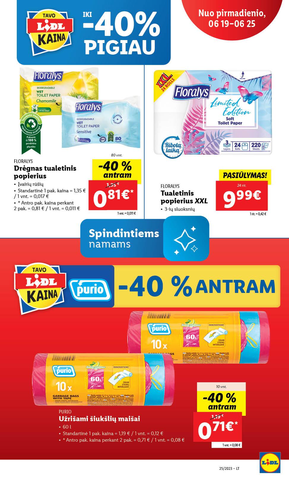 Naujausias LIDL kaininis katalogas 2023.06.19 - 2023.06.25