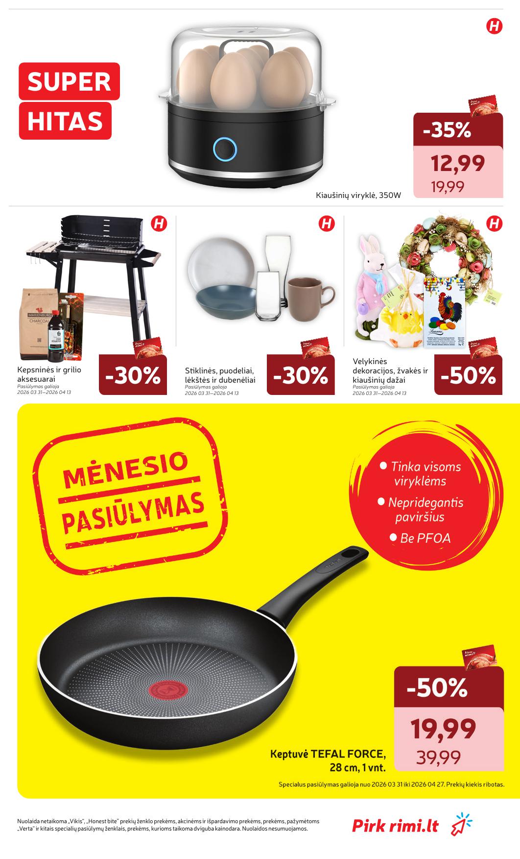 Naujausias RIMI kaininis katalogas 2026.03.31 - 2026.04.06